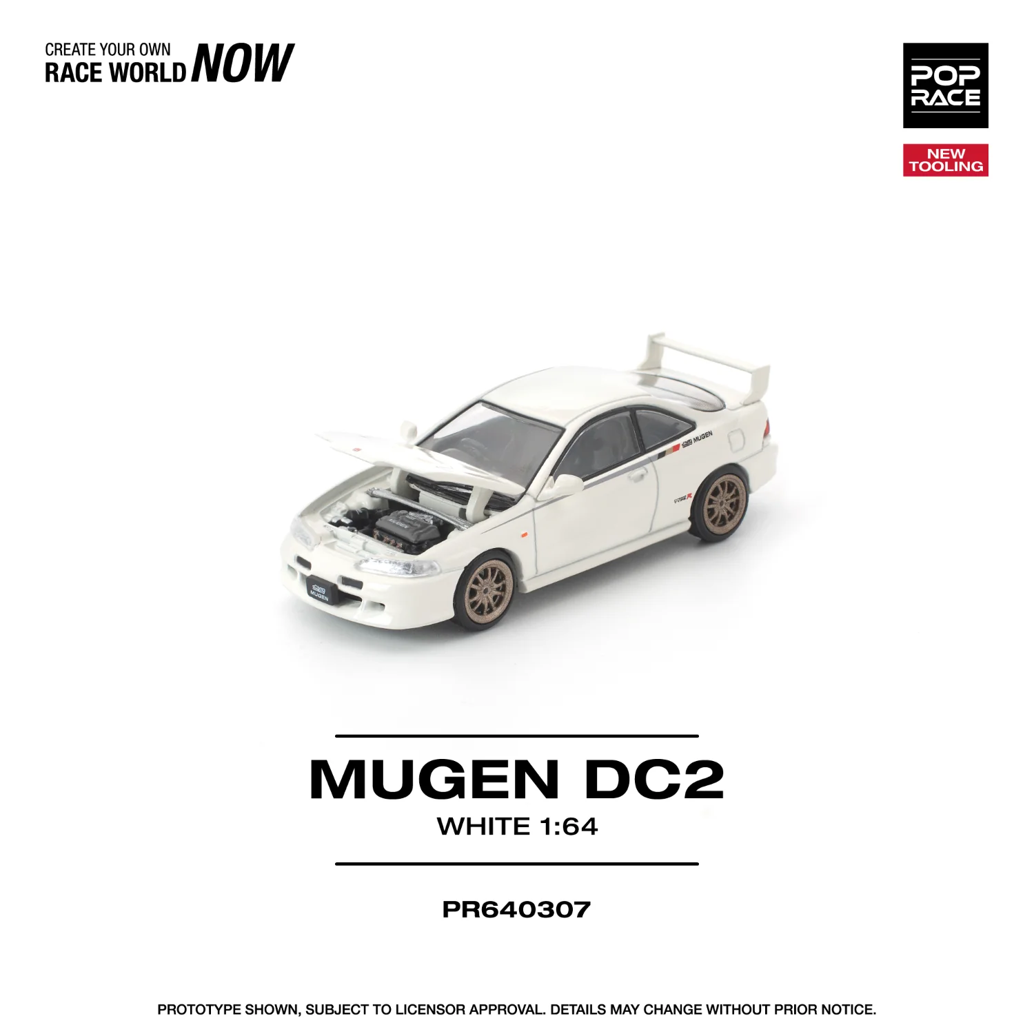 PREORDER POPRACE 1/64 MUGEN DC2 WHITE PR640307 (Approx. Release Date: Q3 2026 and subject to the manufacturer's final decision) - Image 2
