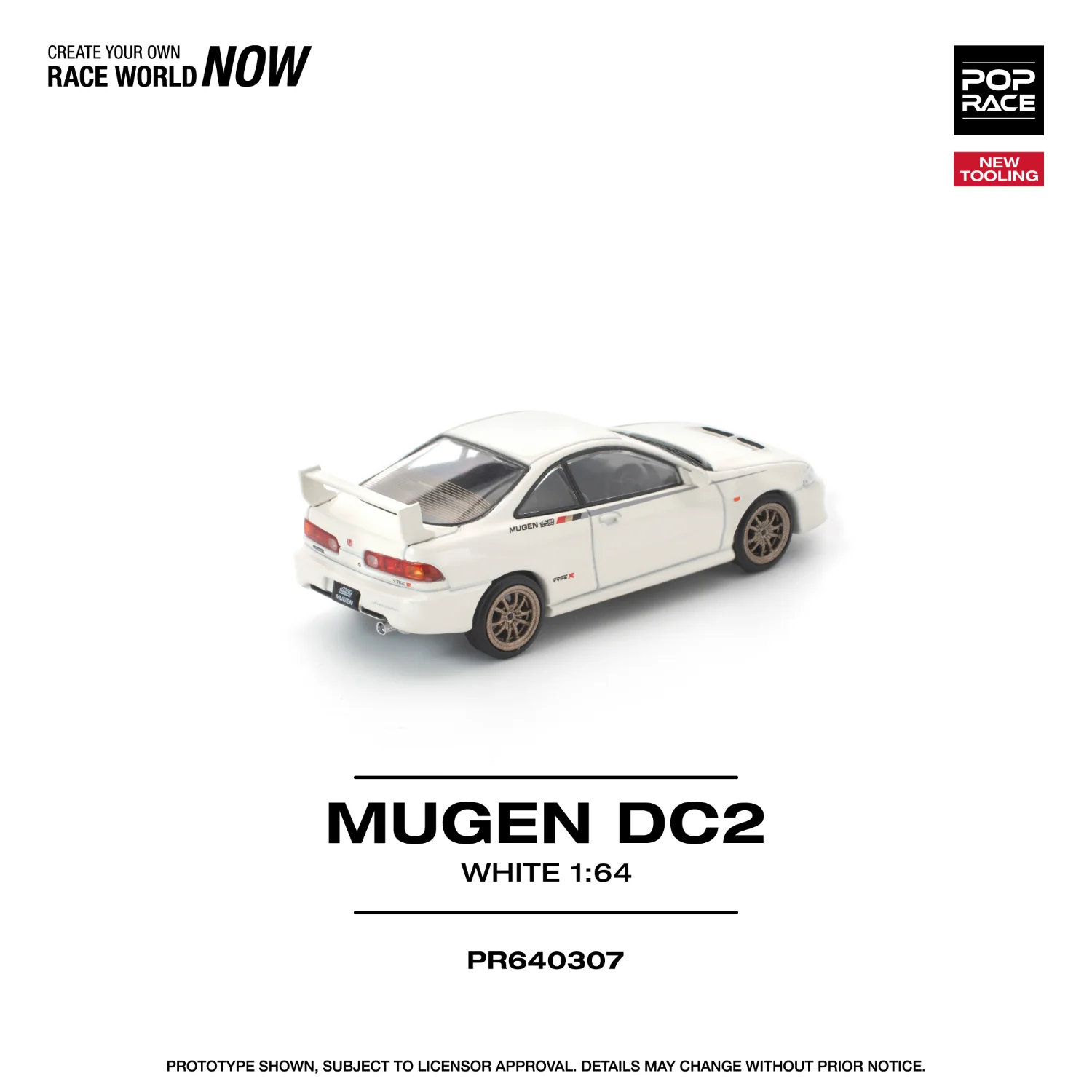 PREORDER POPRACE 1/64 MUGEN DC2 WHITE PR640307 (Approx. Release Date: Q3 2026 and subject to the manufacturer's final decision) - Image 3