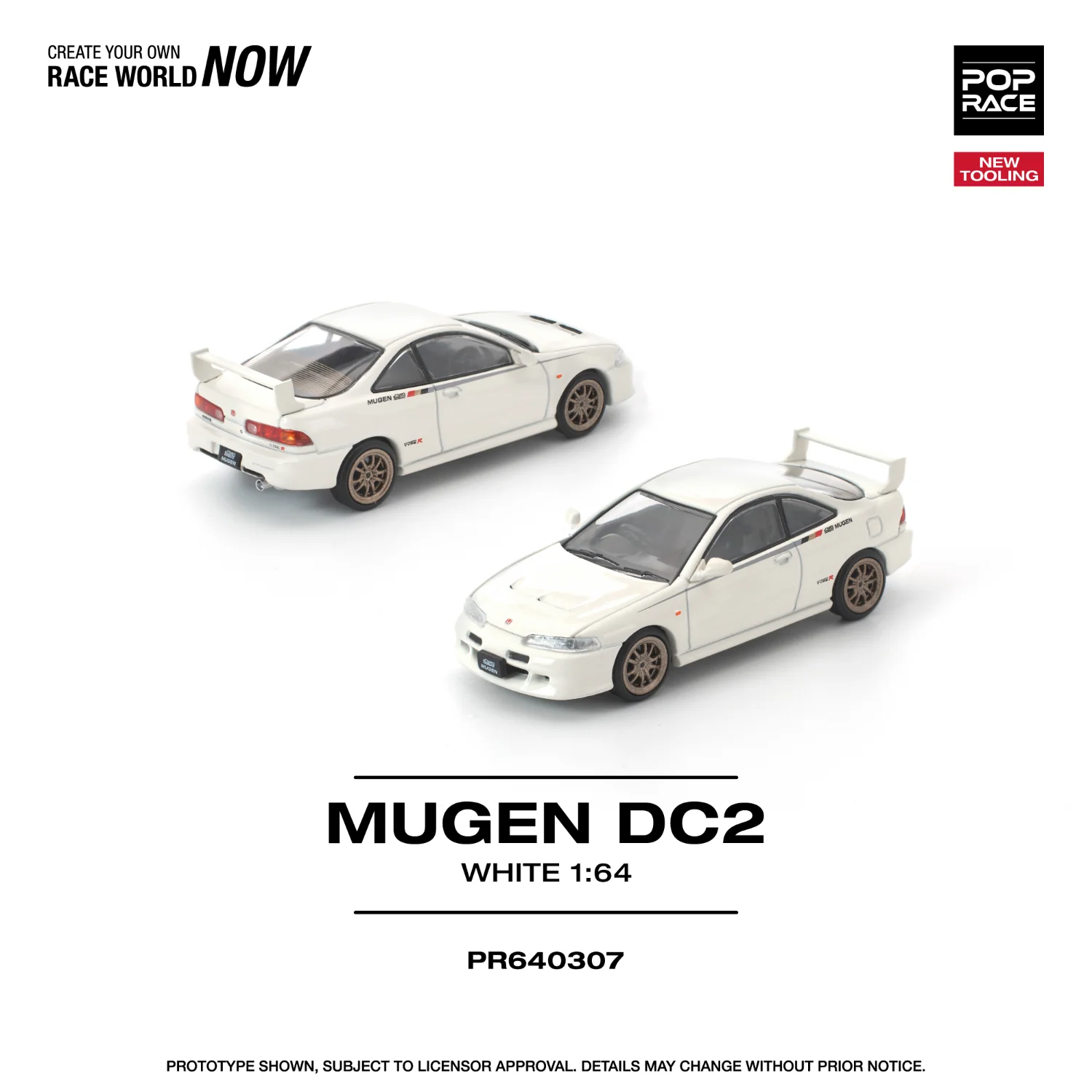 PREORDER POPRACE 1/64 MUGEN DC2 WHITE PR640307 (Approx. Release Date: Q3 2026 and subject to the manufacturer's final decision) - Image 4