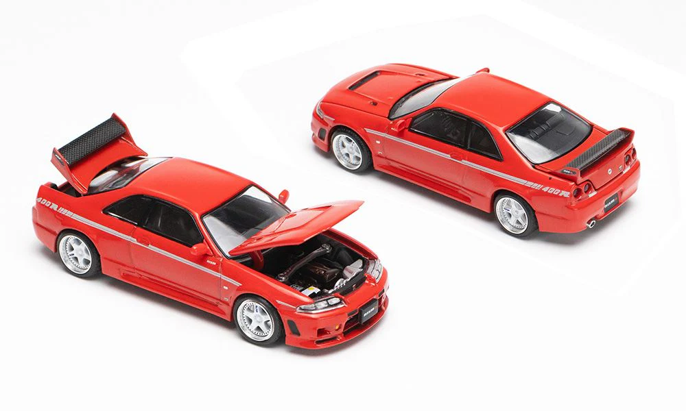 POPRACE 1/64 Nissan GT-R R33 NISMO 400R - Super Clear Red PR640091 - Image 2