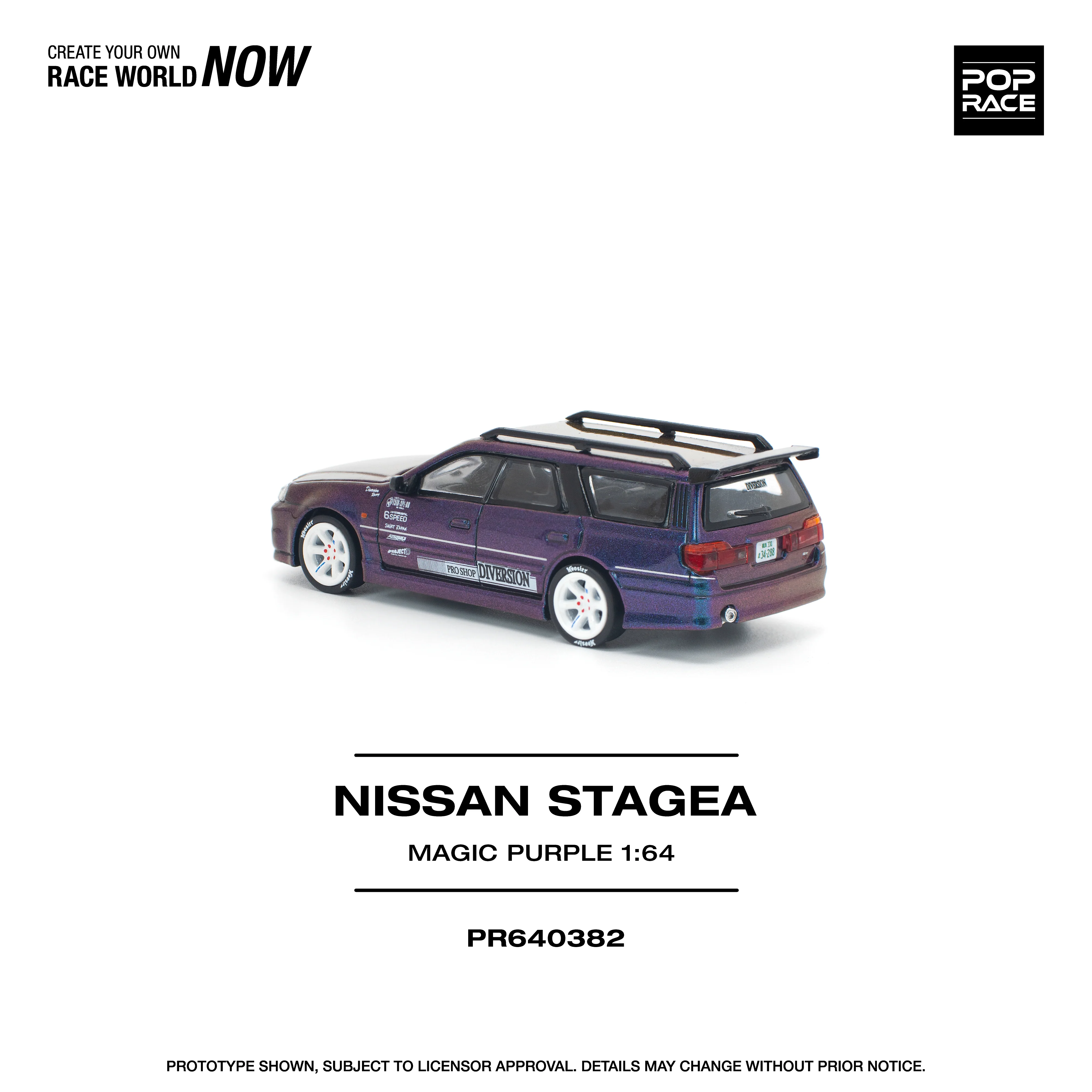PREORDER POPRACE 1/64 NISSAN STAGEA MAGIC PURPLE PR640382 (Approx. Release Date: Q4 2025 and subject to the manufacturer's final decision) - Image 3