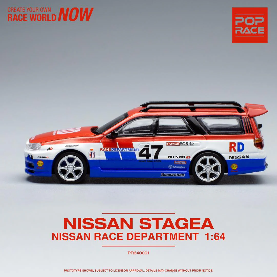 POPRACE 1/64 NISSAN STAGEA RACE DEPARTMENT PR64001 - Image 2