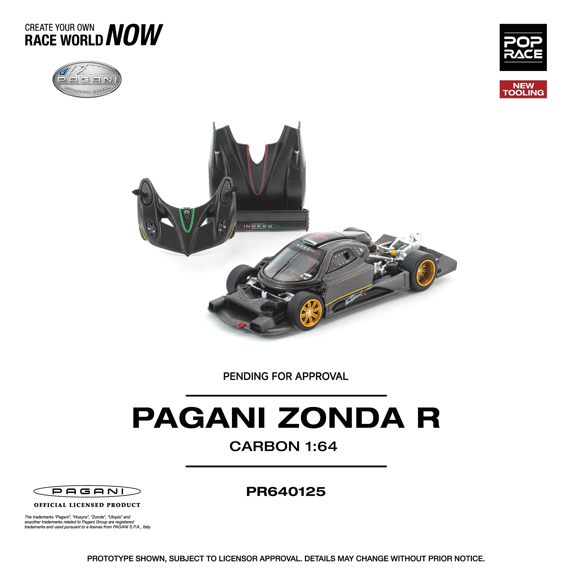 PREORDER POPRACE 1/64 PAGANI ZONDA R PR640125 (Approx. Release Date: Q1 2026 and subject to the manufacturer's final decision) - Image 2