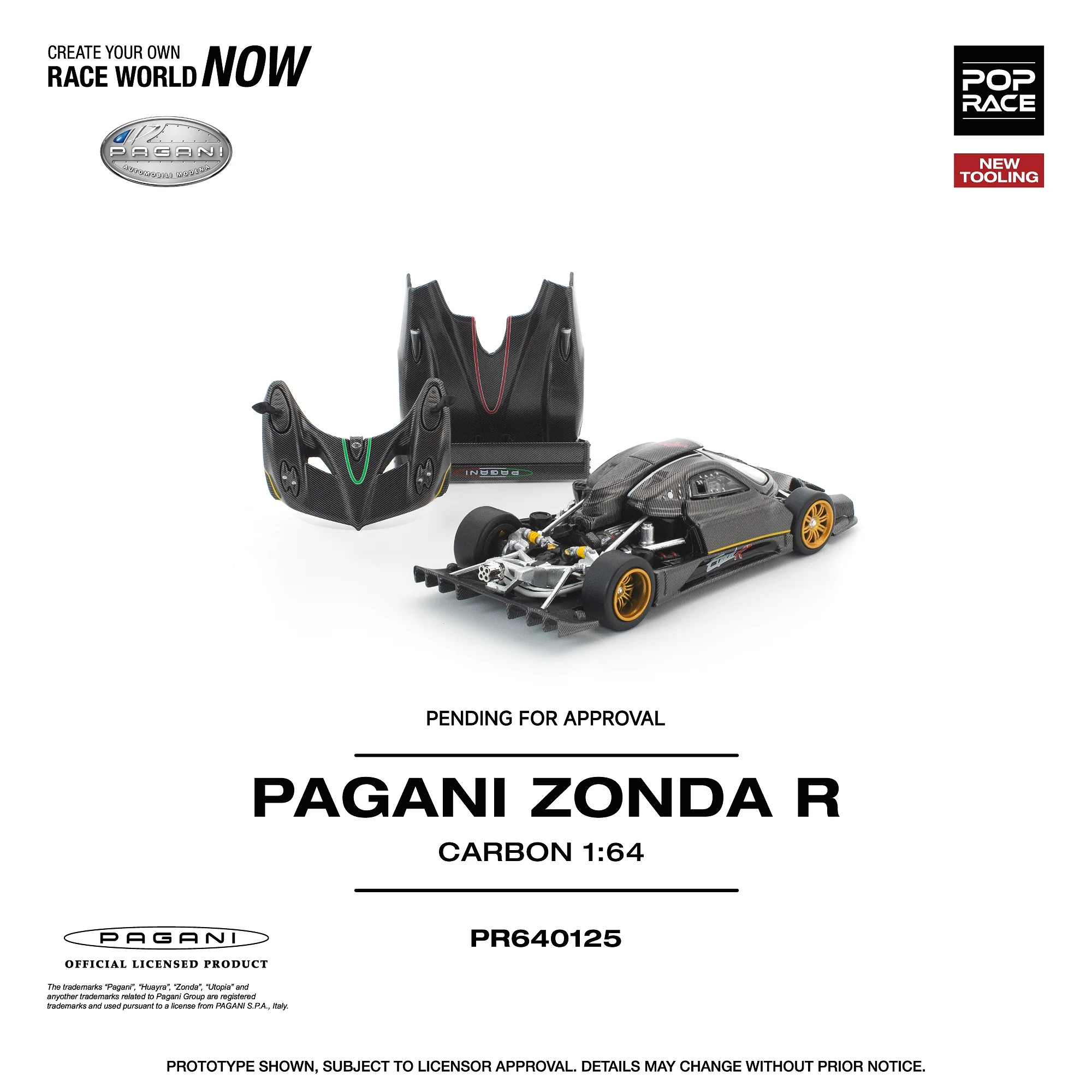PREORDER POPRACE 1/64 PAGANI ZONDA R PR640125 (Approx. Release Date: Q1 2026 and subject to the manufacturer's final decision) - Image 3