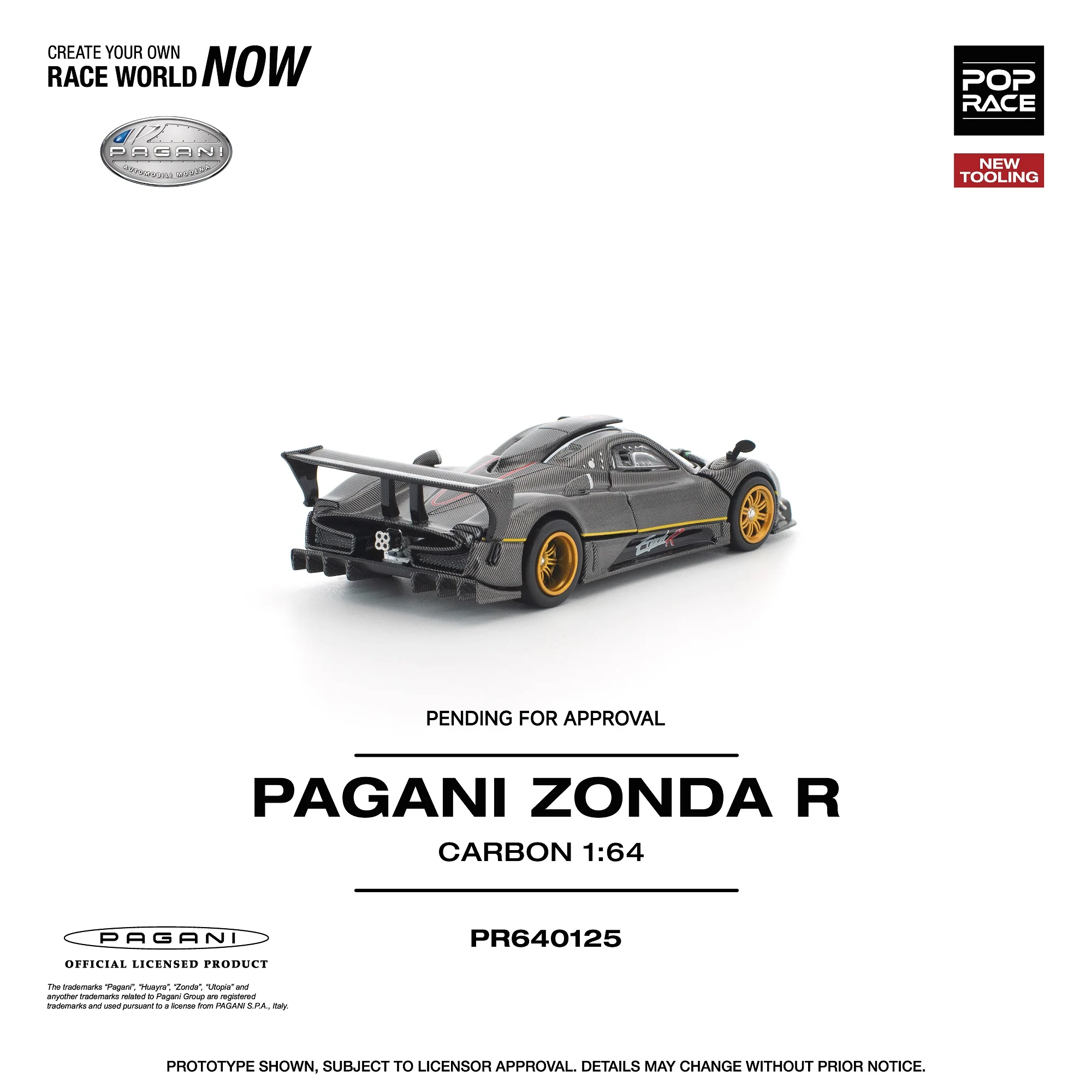 PREORDER POPRACE 1/64 PAGANI ZONDA R PR640125 (Approx. Release Date: Q1 2026 and subject to the manufacturer's final decision) - Image 5