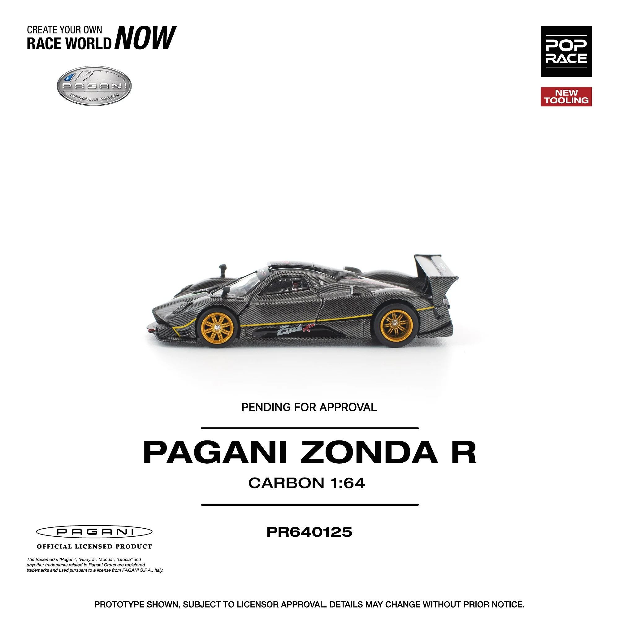PREORDER POPRACE 1/64 PAGANI ZONDA R PR640125 (Approx. Release Date: Q1 2026 and subject to the manufacturer's final decision) - Image 6