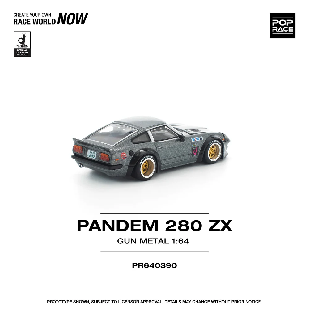 PREORDER POPRACE 1/64 PANDEM 280ZX GUN METAL PR640390 (Approx. Release Date: Q1 2026 and subject to the manufacturer's final decision) - Image 2