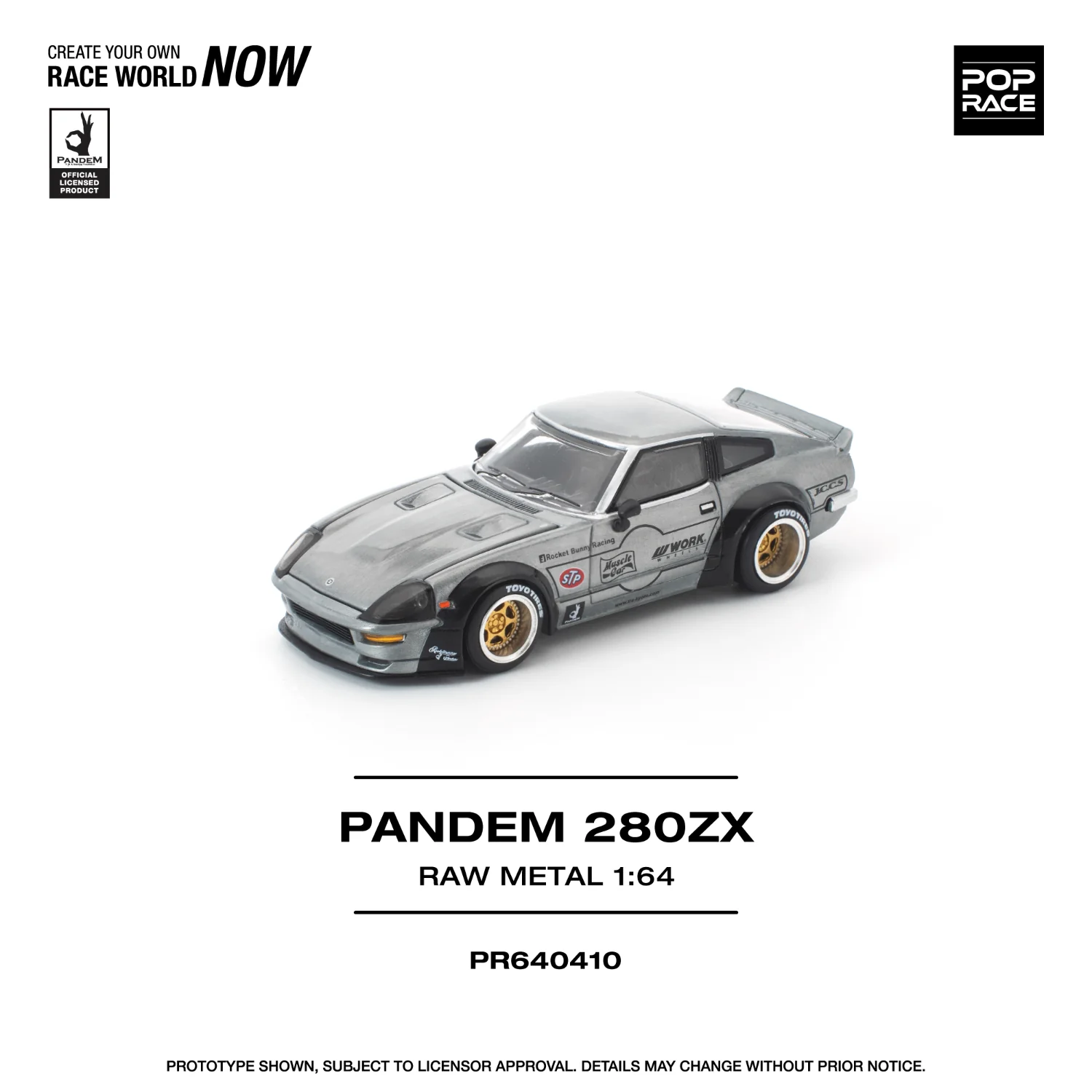 PREORDER POPRACE 1/64 PANDEM 280ZX RAW METAL PR640410 (Approx. Release Date: Q3 2026 and subject to the manufacturer's final decision) - Image 2