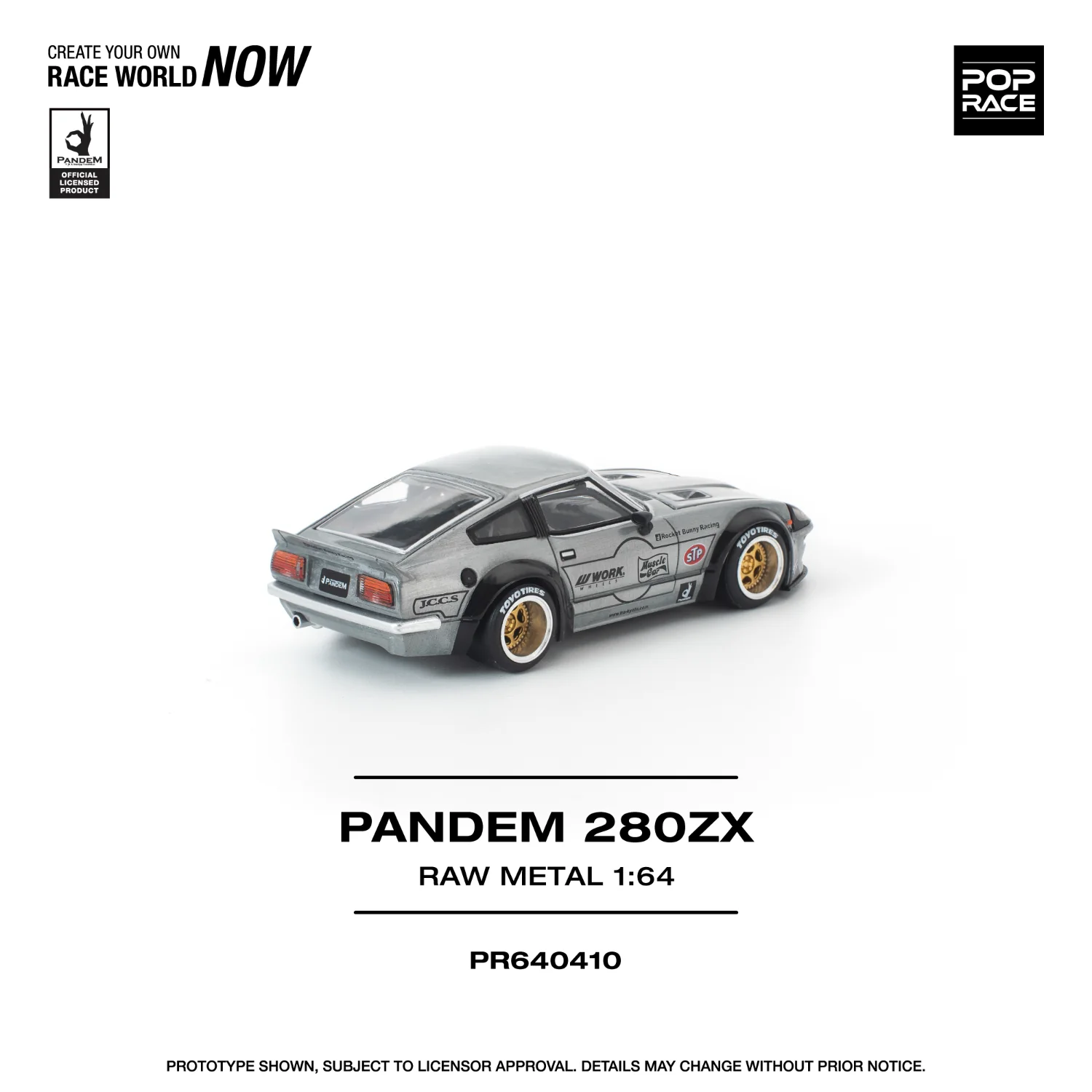 PREORDER POPRACE 1/64 PANDEM 280ZX RAW METAL PR640410 (Approx. Release Date: Q3 2026 and subject to the manufacturer's final decision) - Image 3