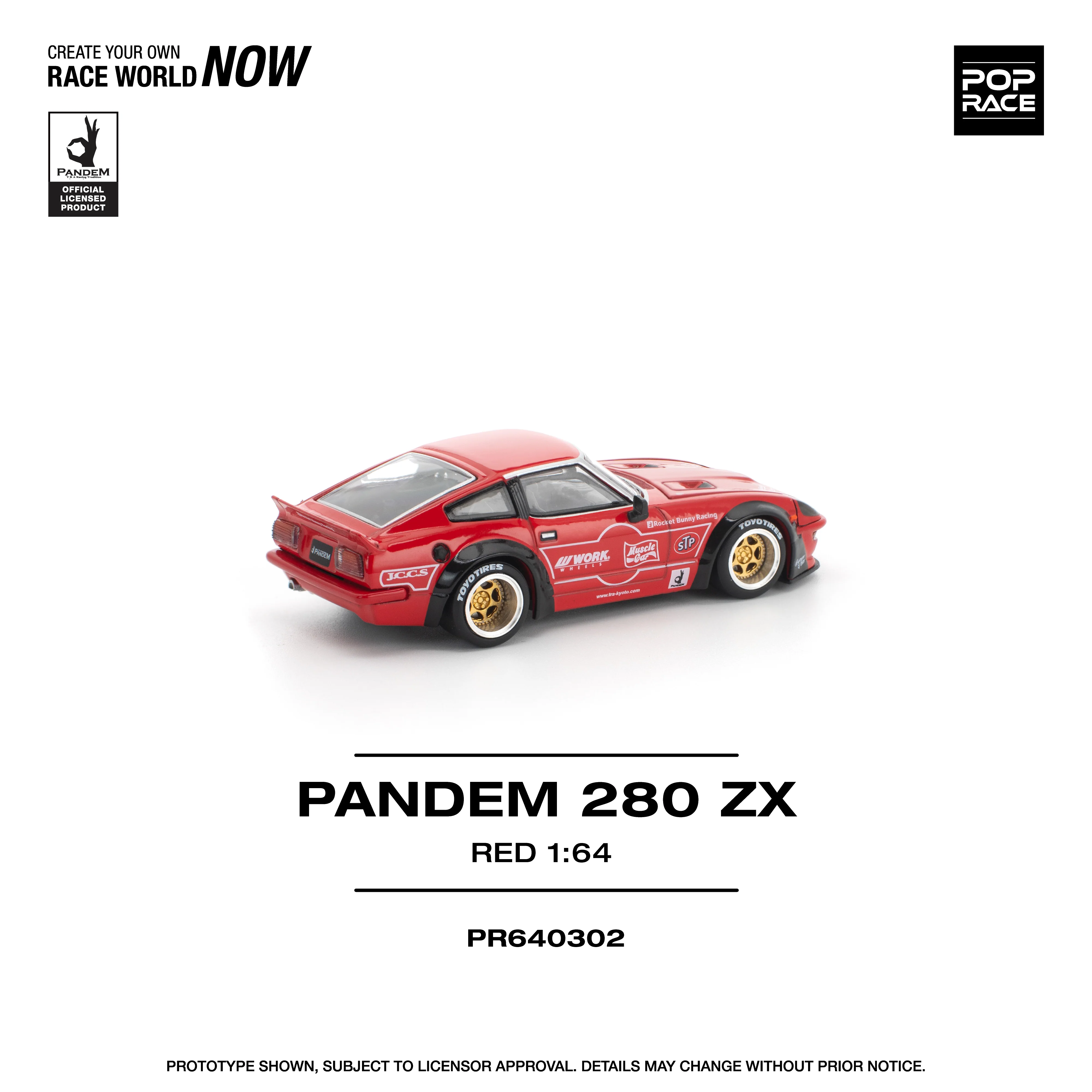 PREORDER POPRACE 1/64 PANDEM 280ZX RED PR640302 (Approx. Release Date: Q4 2025 and subject to the manufacturer's final decision) - Image 2