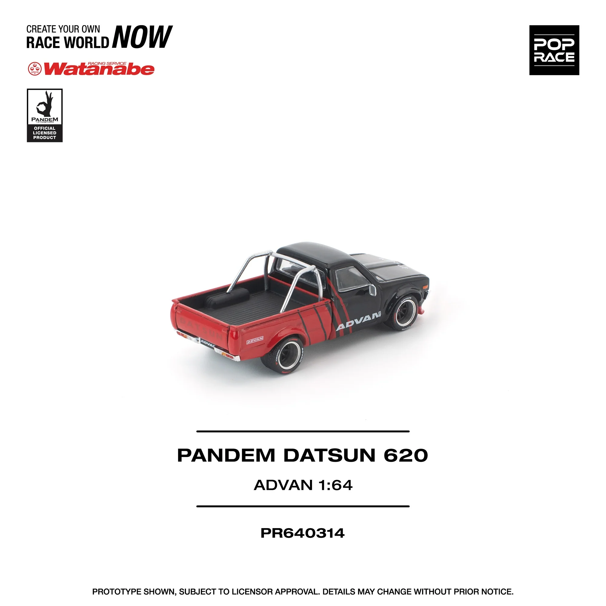 PREORDER POPRACE 1/64 PANDEM DATSUN 620 ADVAN PR640314 (Approx. Release Date: Q3 2026 and subject to the manufacturer's final decision) - Image 2