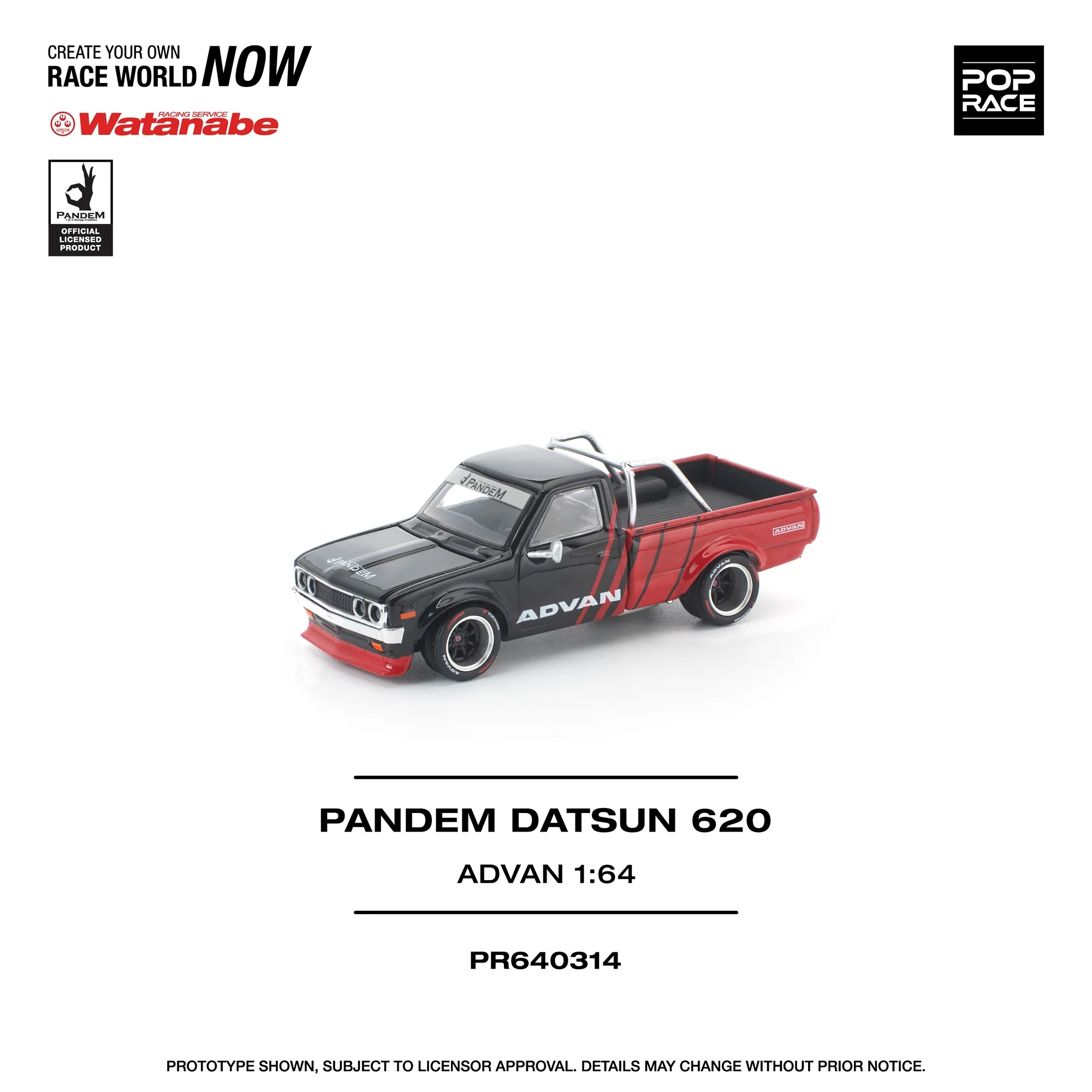 PREORDER POPRACE 1/64 PANDEM DATSUN 620 ADVAN PR640314 (Approx. Release Date: Q3 2026 and subject to the manufacturer's final decision) - Image 3