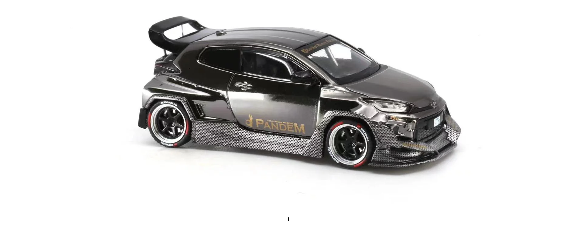 POPRACE 1/64 PANDEM GR YARIS Black Chrome IMXPO2023 Exclusive Edition PR640055 - Image 3