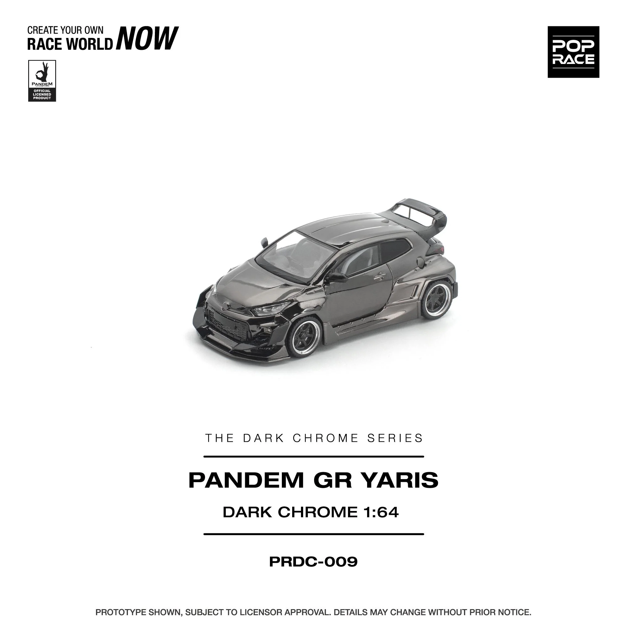 PREORDER POPRACE 1/64 PANDEM GR YARIS DARK CHROME PRDC009 (Approx. Release Date: Q1 2026 and subject to the manufacturer's final decision) - Image 2
