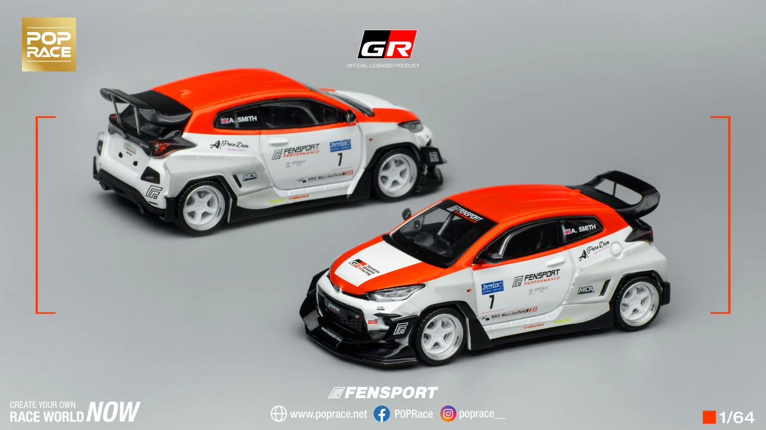 POPRACE 1/64 Pandem GR Yaris FENSPORT PR64-GRYA-FNSP - Image 2
