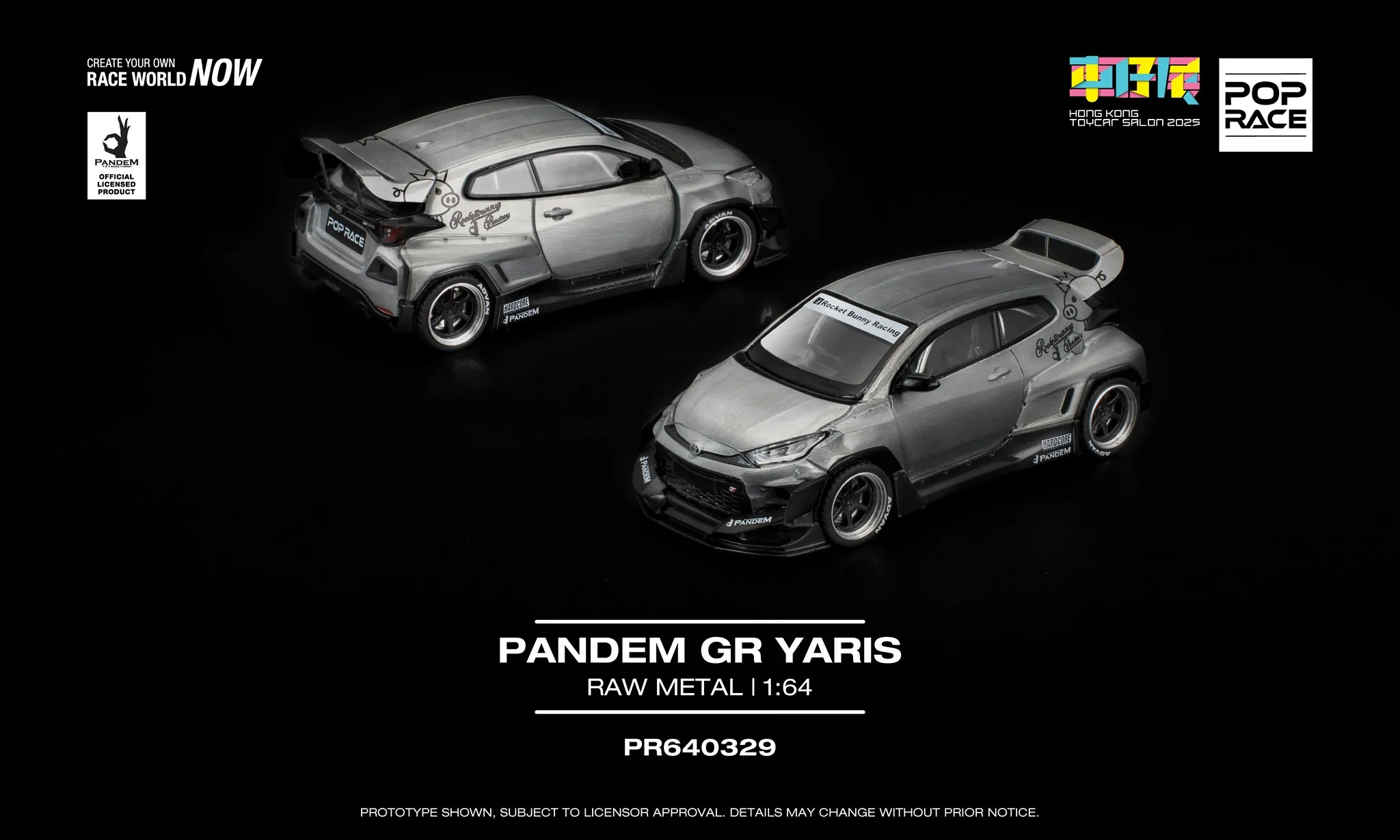 POPRACE 1/64 PANDEM GR YARIS RAW MATERIAL (HK TOYCAR SALON 2025 Special Release) PR640329 - Image 2