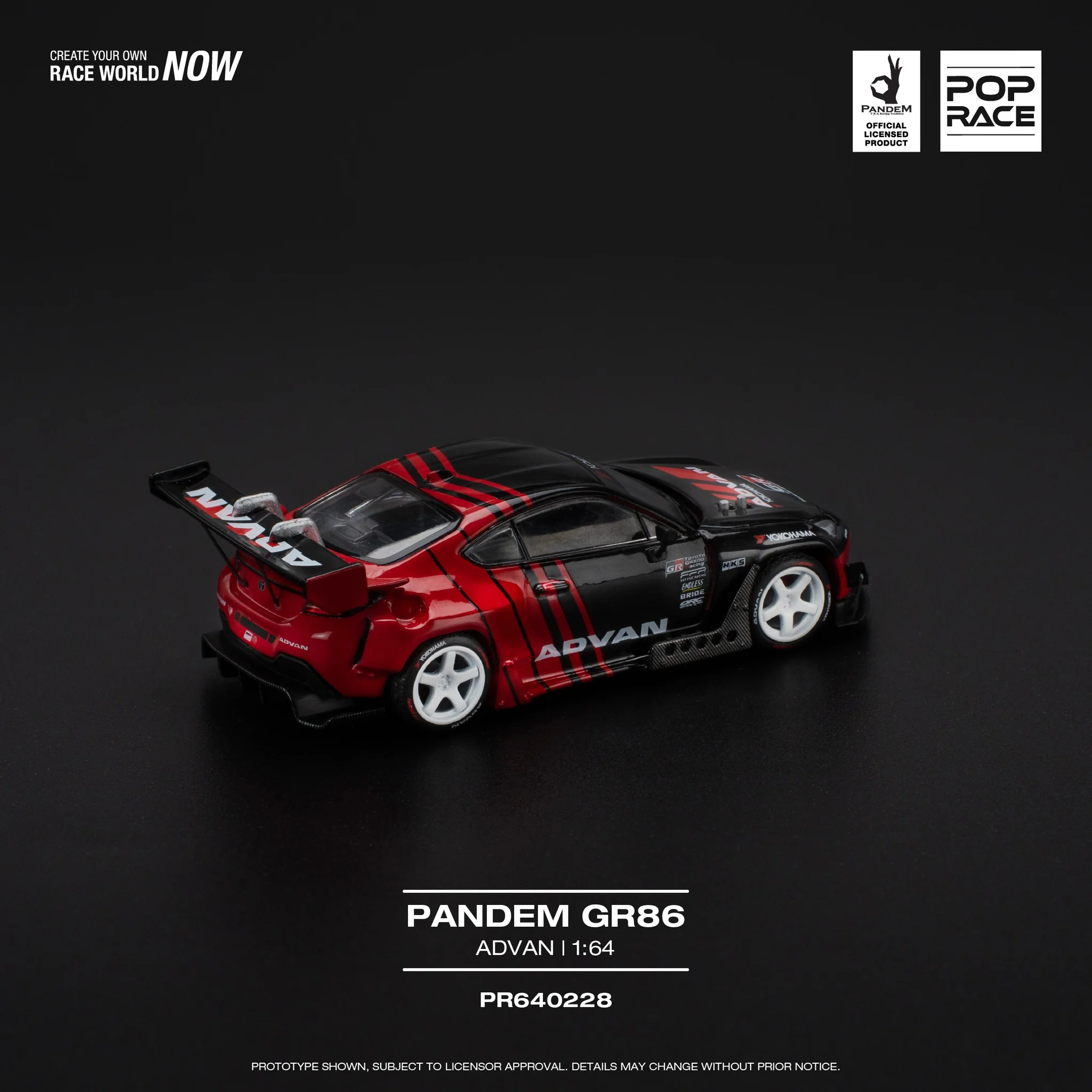 POPRACE 1/64 PANDEM GR86 - ADVAN PR640228 - Image 2