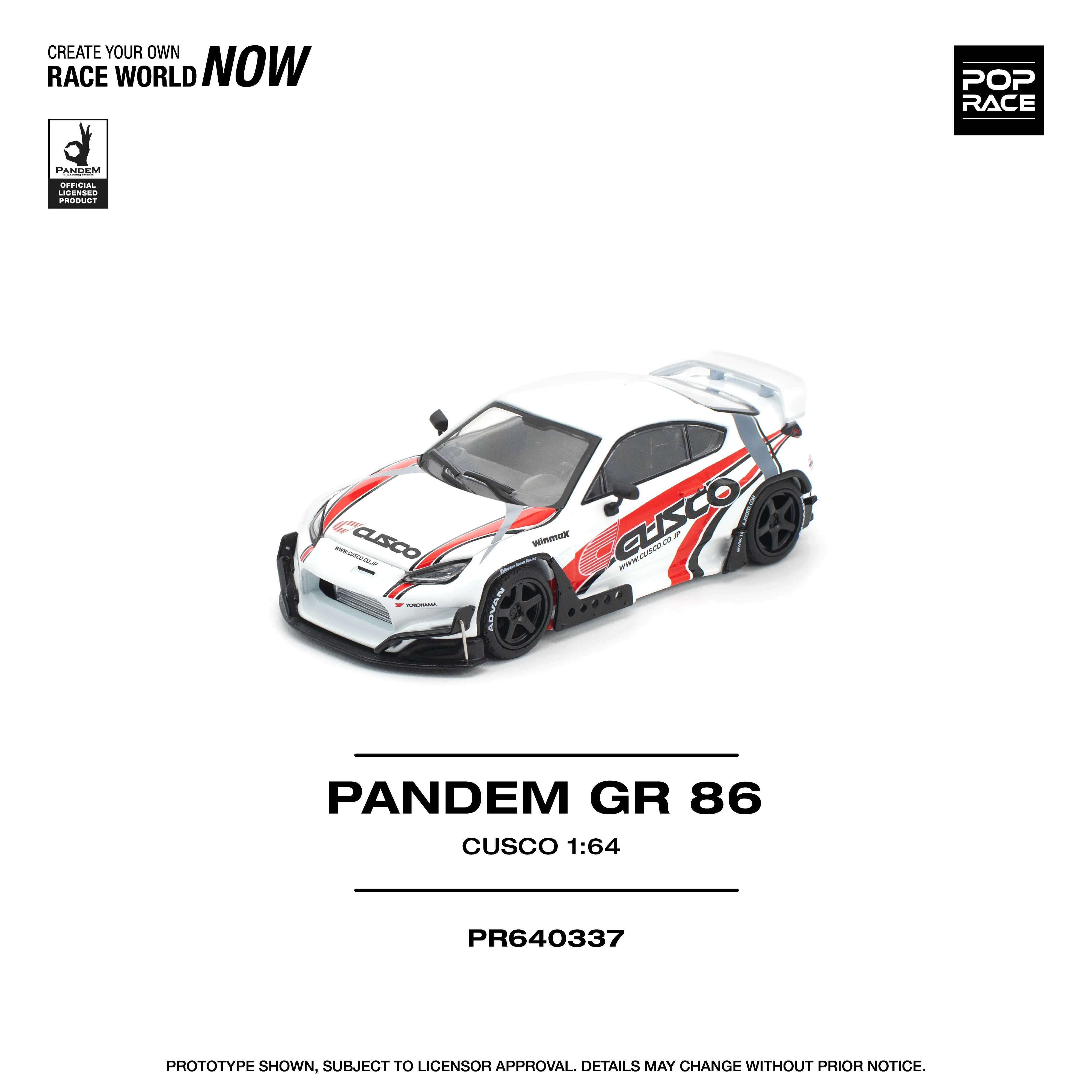PREORDER POPRACE 1/64 PANDEM GR86 - CUSCO PR640337 (Approx. Release Date: Q1 2026 and subject to the manufacturer's final decision) - Image 2