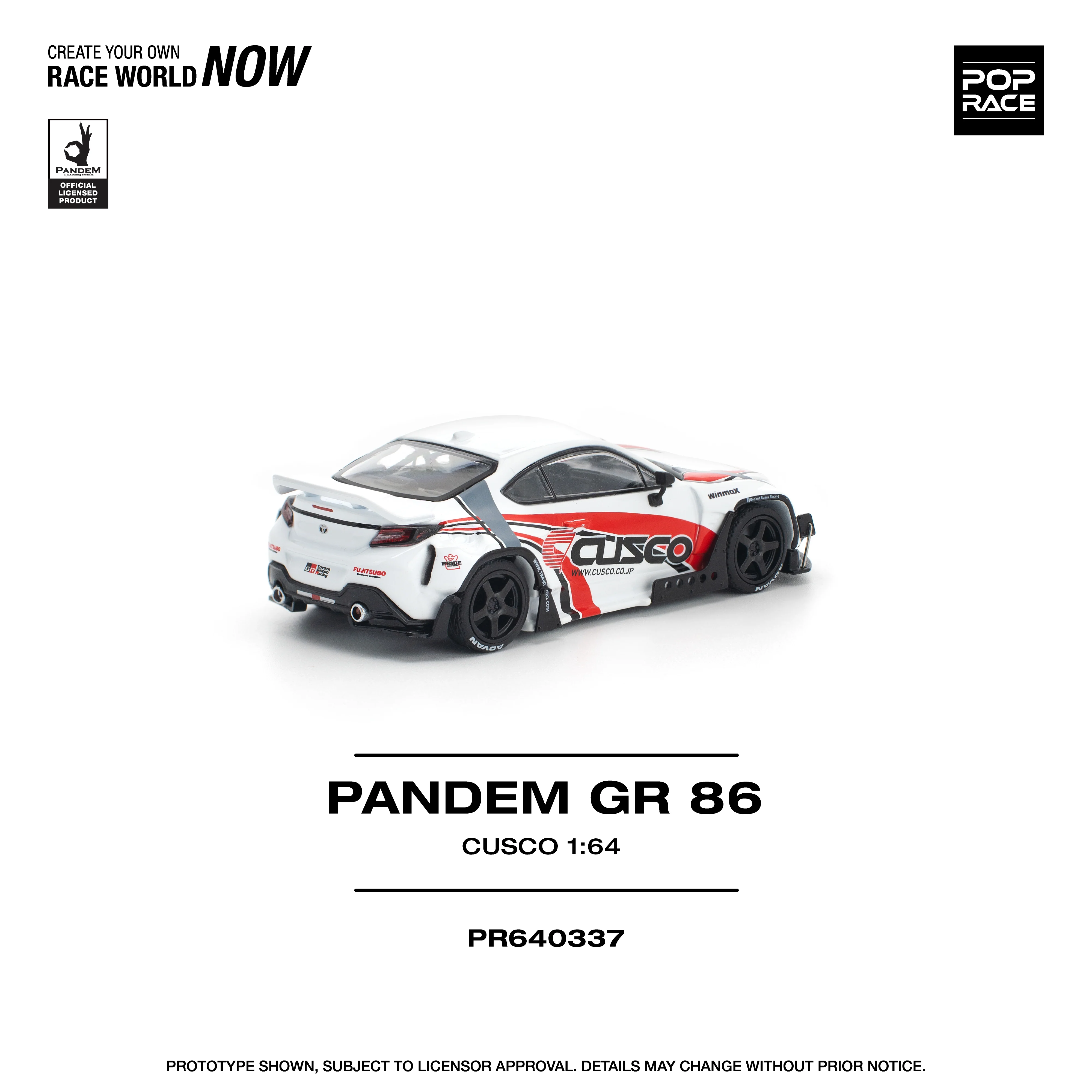 PREORDER POPRACE 1/64 PANDEM GR86 - CUSCO PR640337 (Approx. Release Date: Q1 2026 and subject to the manufacturer's final decision) - Image 3