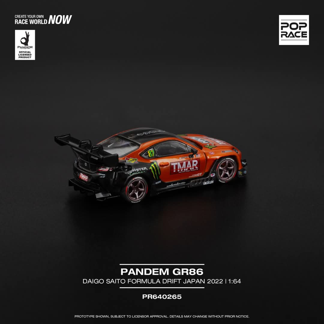 POPRACE 1/64  PANDEM GR86 - DAIGO SAITO FORMULA DRIFT JAPAN 2022 PR640265 - Image 2