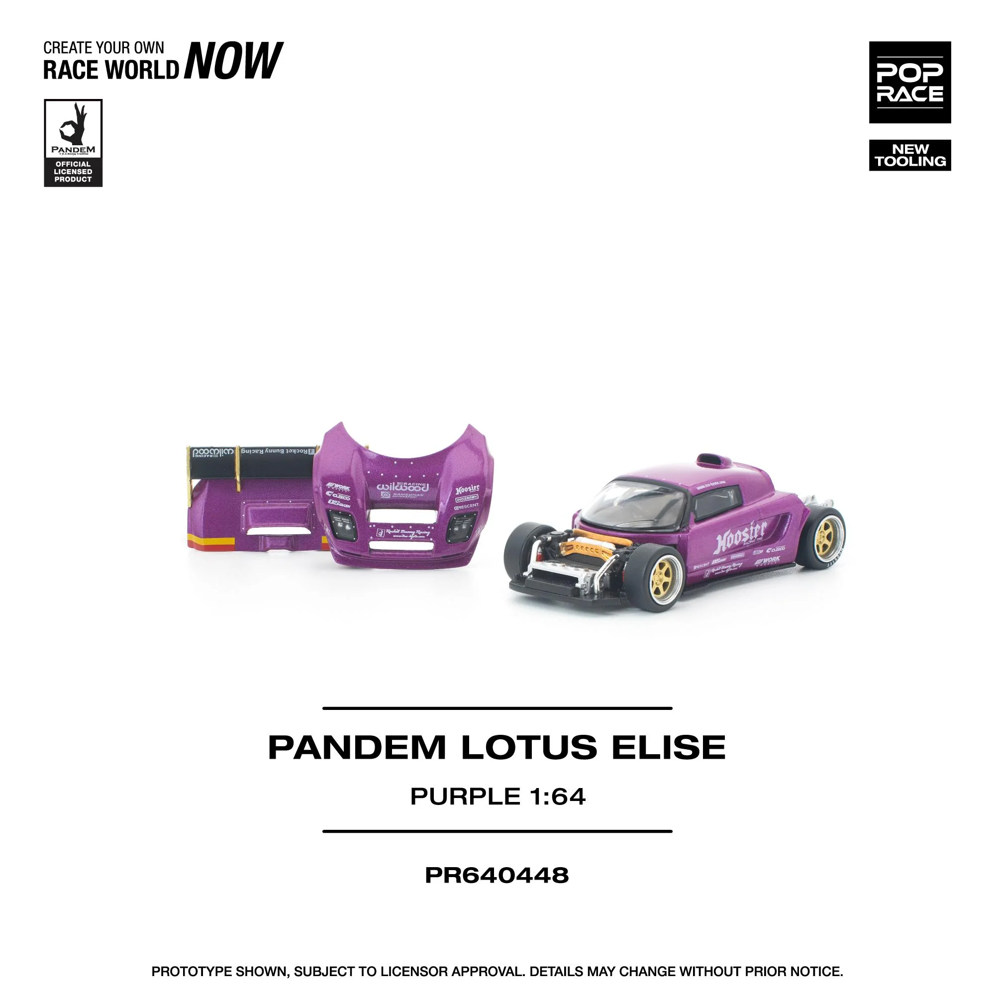 PREORDER POPRACE 1/64 PANDEM LOTUS ELISE PURPLE PR640448 (Approx. Release Date: Q3 2026 and subject to the manufacturer's final decision) - Image 4