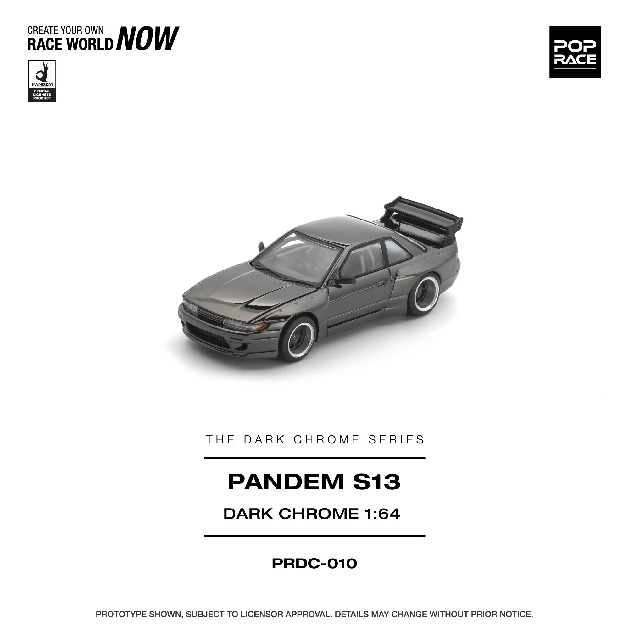 PREORDER POPRACE 1/64 PANDEM S13 DARK CHROME PRDC010 (Approx. Release Date: Q1 2026 and subject to the manufacturer's final decision) - Image 2