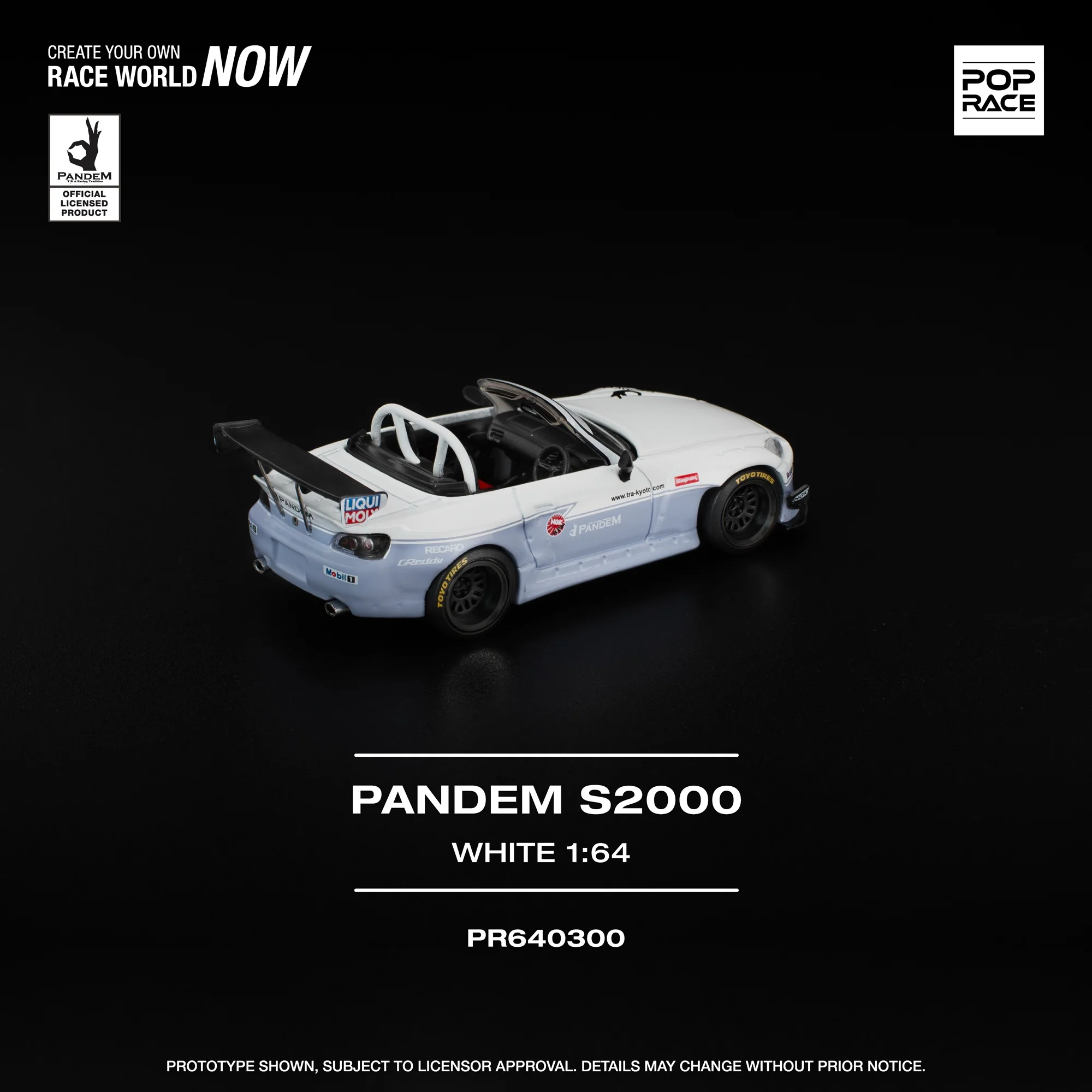 PREORDER POPRACE 1/64 PANDEM S2000 WHITE PR640300 (Approx. Release Date: Q4 2025 and subject to the manufacturer's final decision) - Image 2