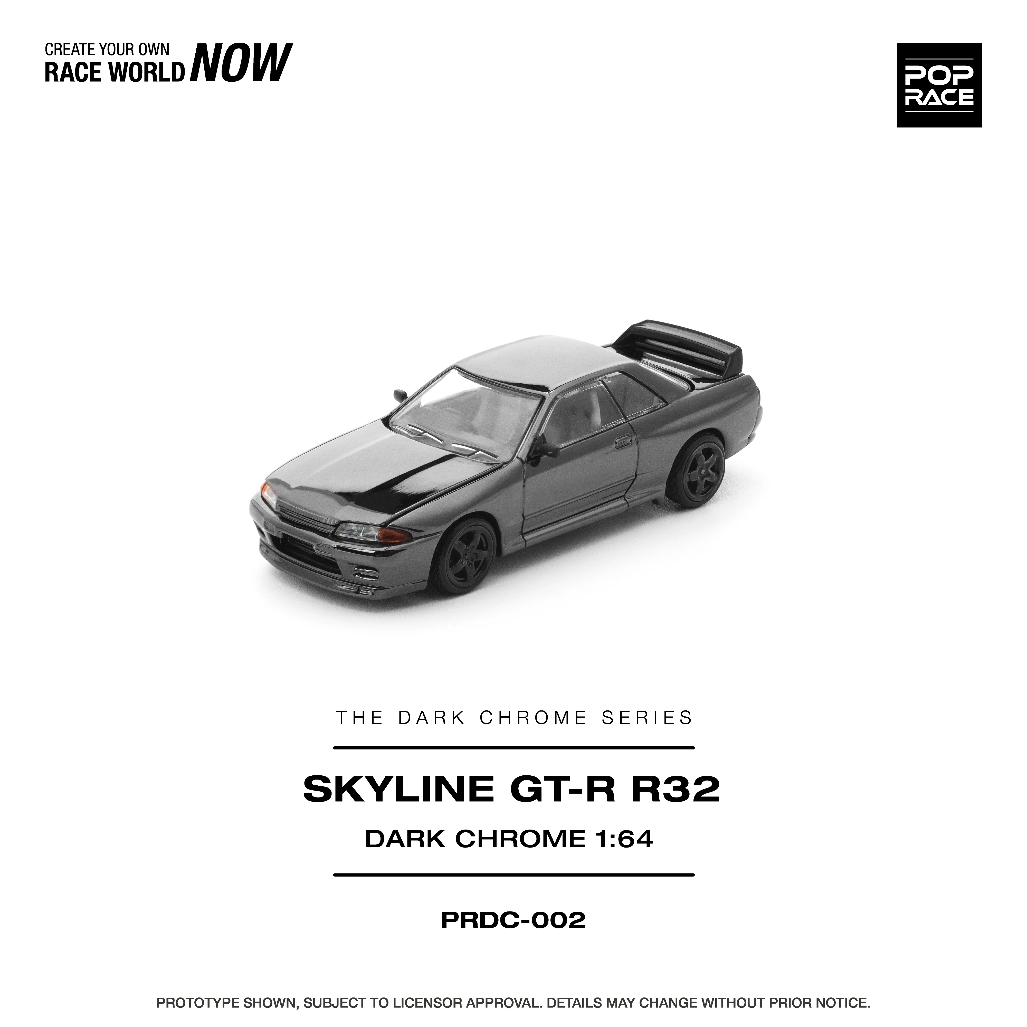PREORDER POPRACE 1/64 R32 GT-R DARK CHROME PRDC002 (Approx. Release Date: Q1 2026 and subject to the manufacturer's final decision) - Image 2