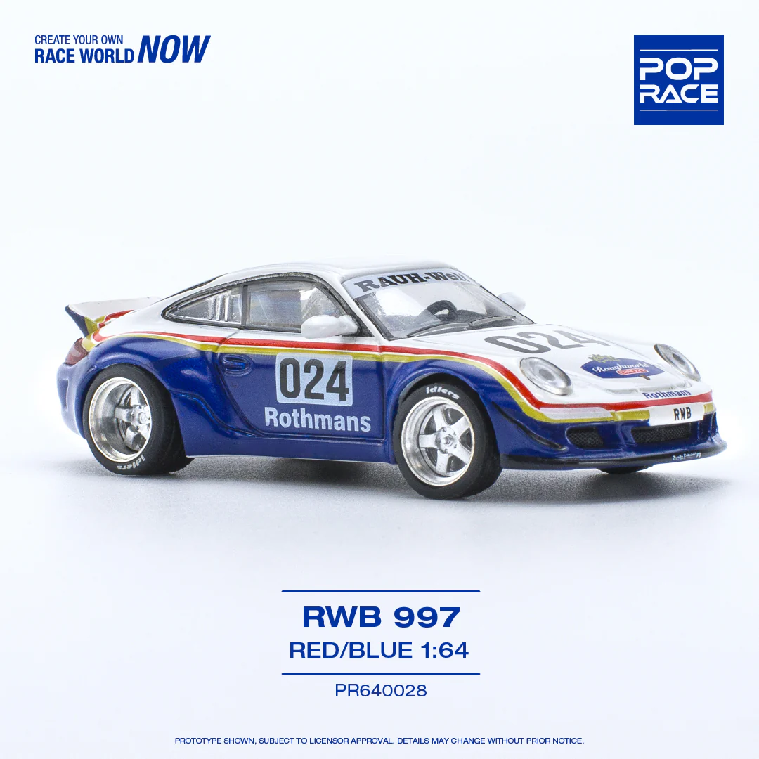 POPRACE 1/64 RWB 997 - Red/Blue PR640028 - Image 4