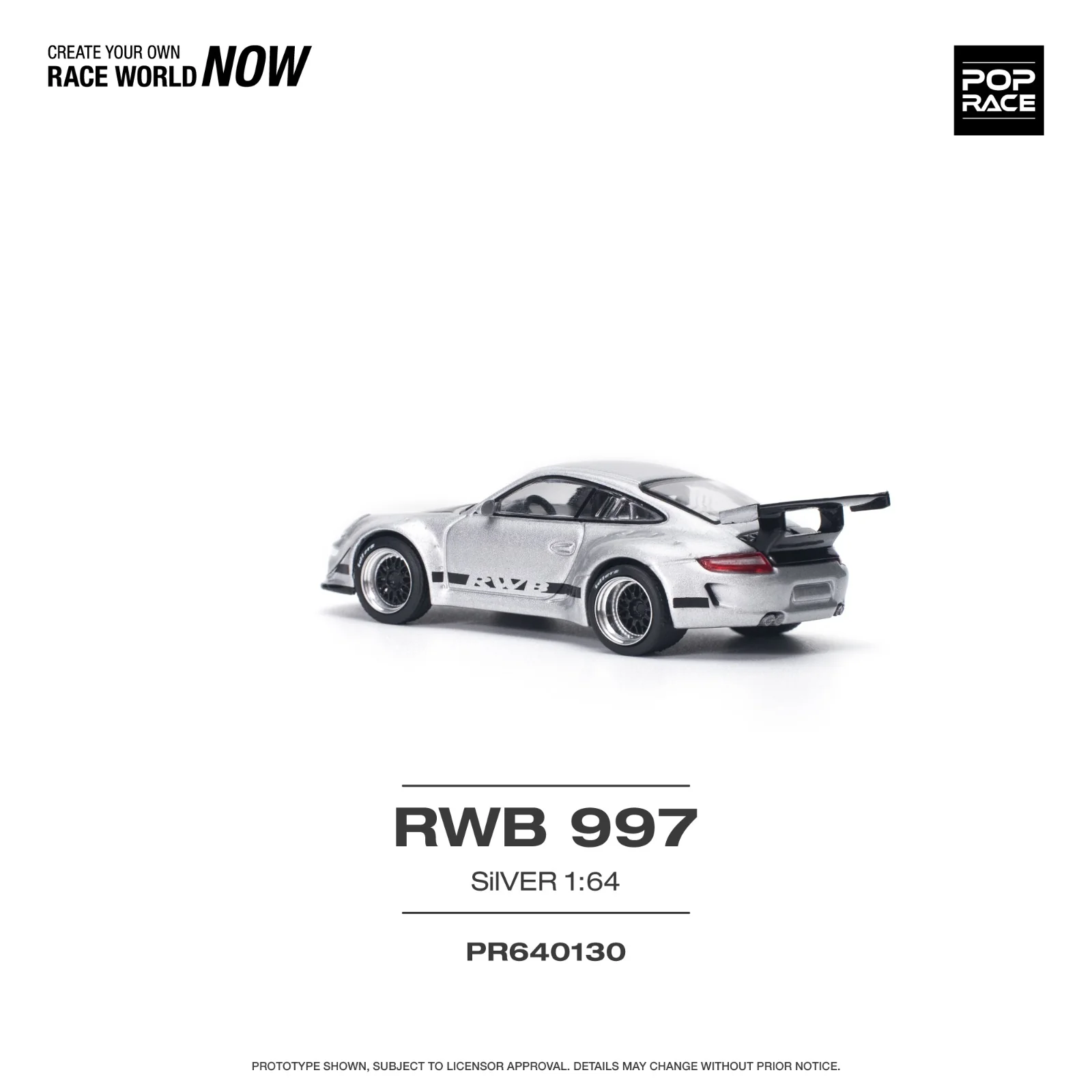 POPRACE 1/64 RWB 997 SILVER PR640130 - Image 2