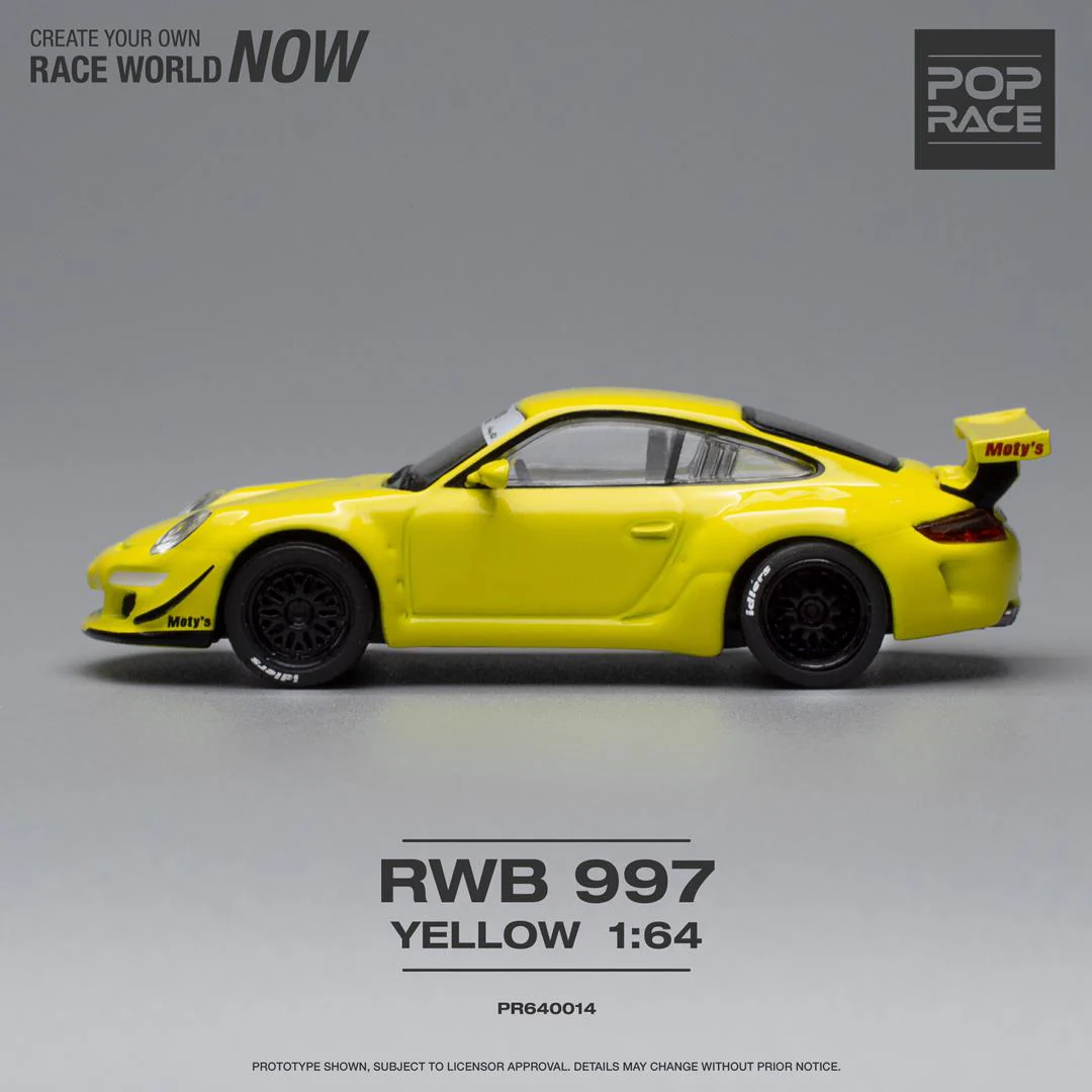 POPRACE 1/64 RWB 997 Yellow PR640014 - Image 2