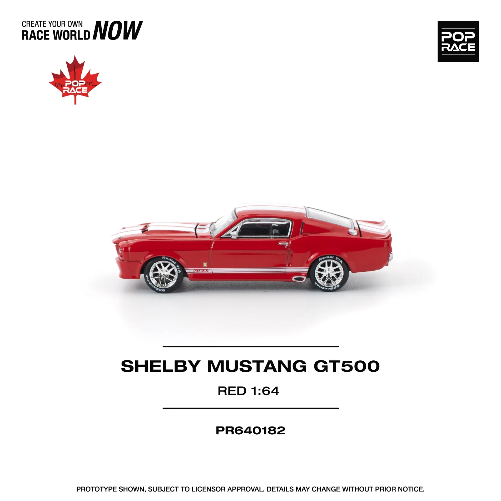 POPRACE 1/64 SHELBY MUSTANG GT500 RED PR640182 **CHASE CARS ARE RANDOMLY PACKED** - Image 5