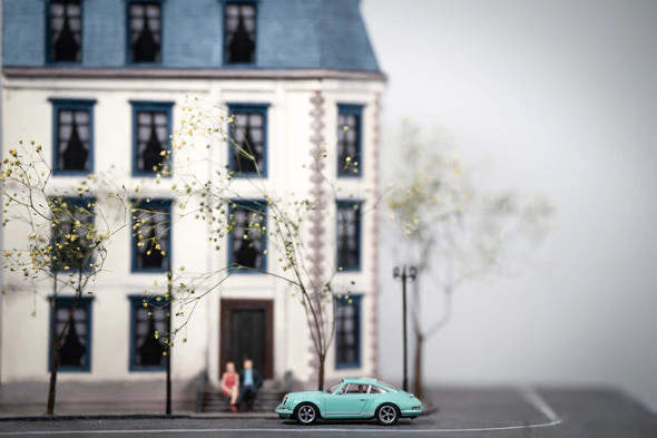 POPRACE 1/64 Singer 911 (964) Tiffany Blue PR64-SGR-BLU - Image 2
