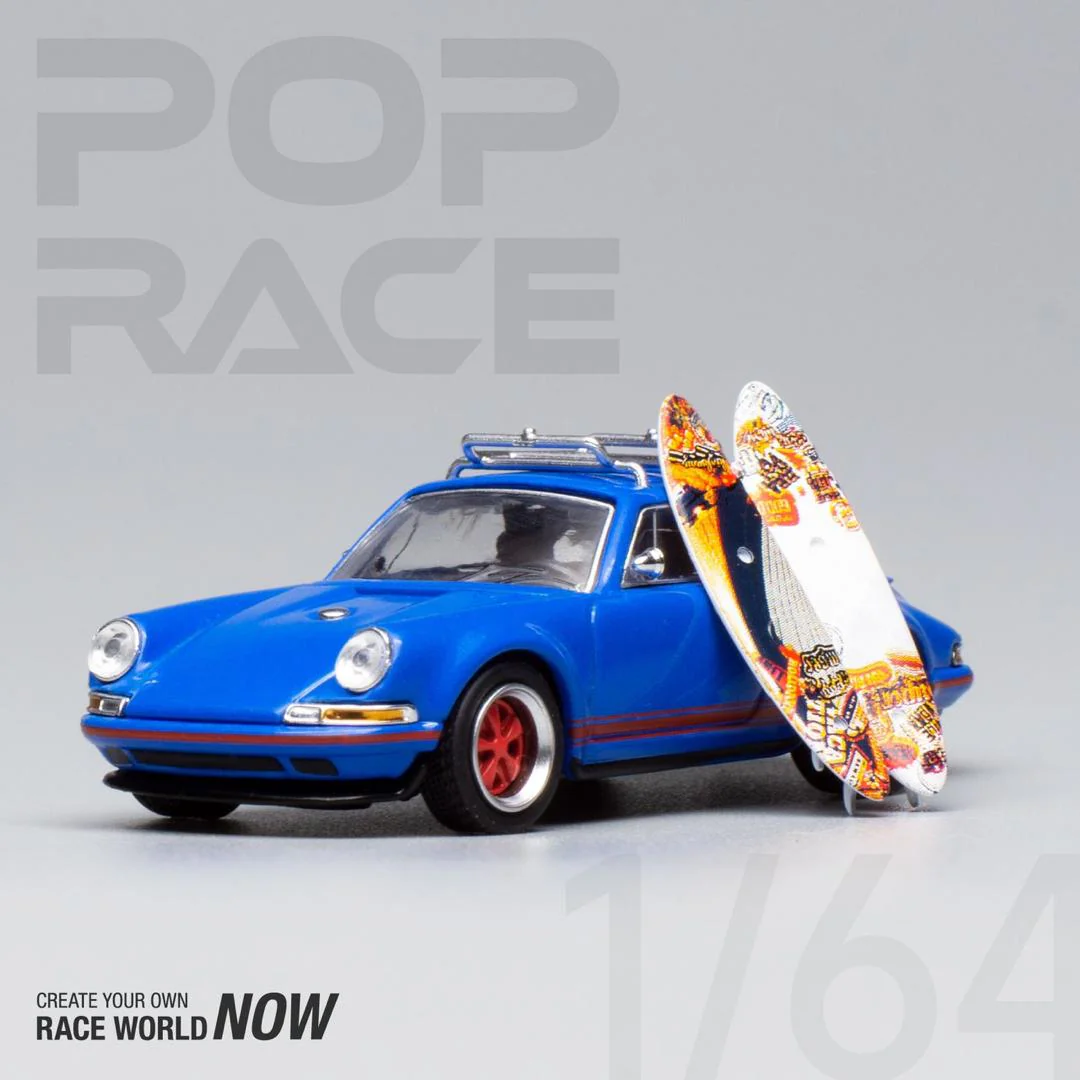 POPRACE 1/64 SINGER 964 BLUE WITH WAKEBOARD PR640018 - Image 2