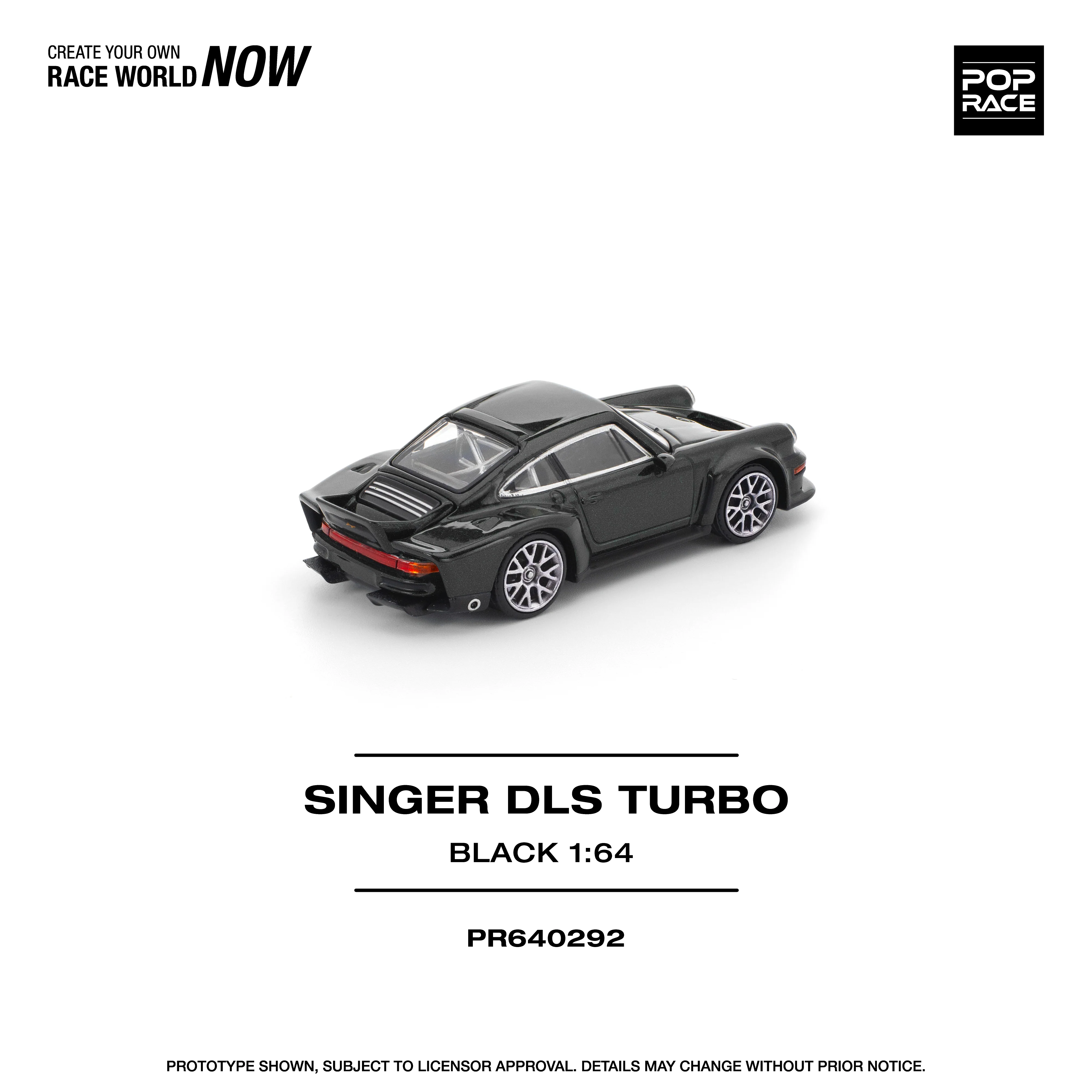 PREORDER POPRACE 1/64 SINGER DLS TURBO (ROAD) BLACK PR640292 (Approx. Release Date: Q4 2025 and subject to the manufacturer's final decision) - Image 2