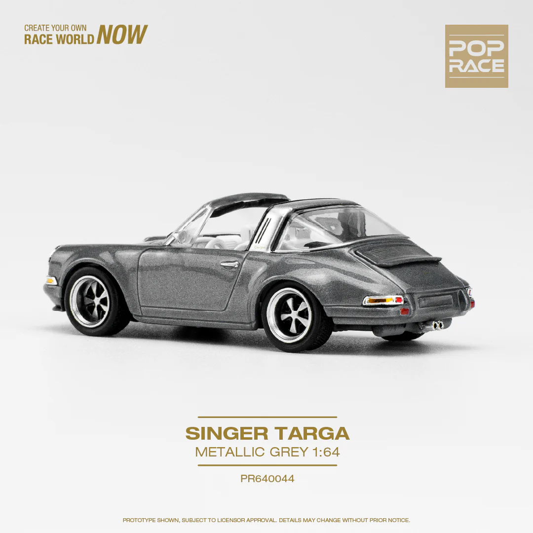 POPRACE 1/64 Singer Targa - Metallic Grey PR640044 - Image 2