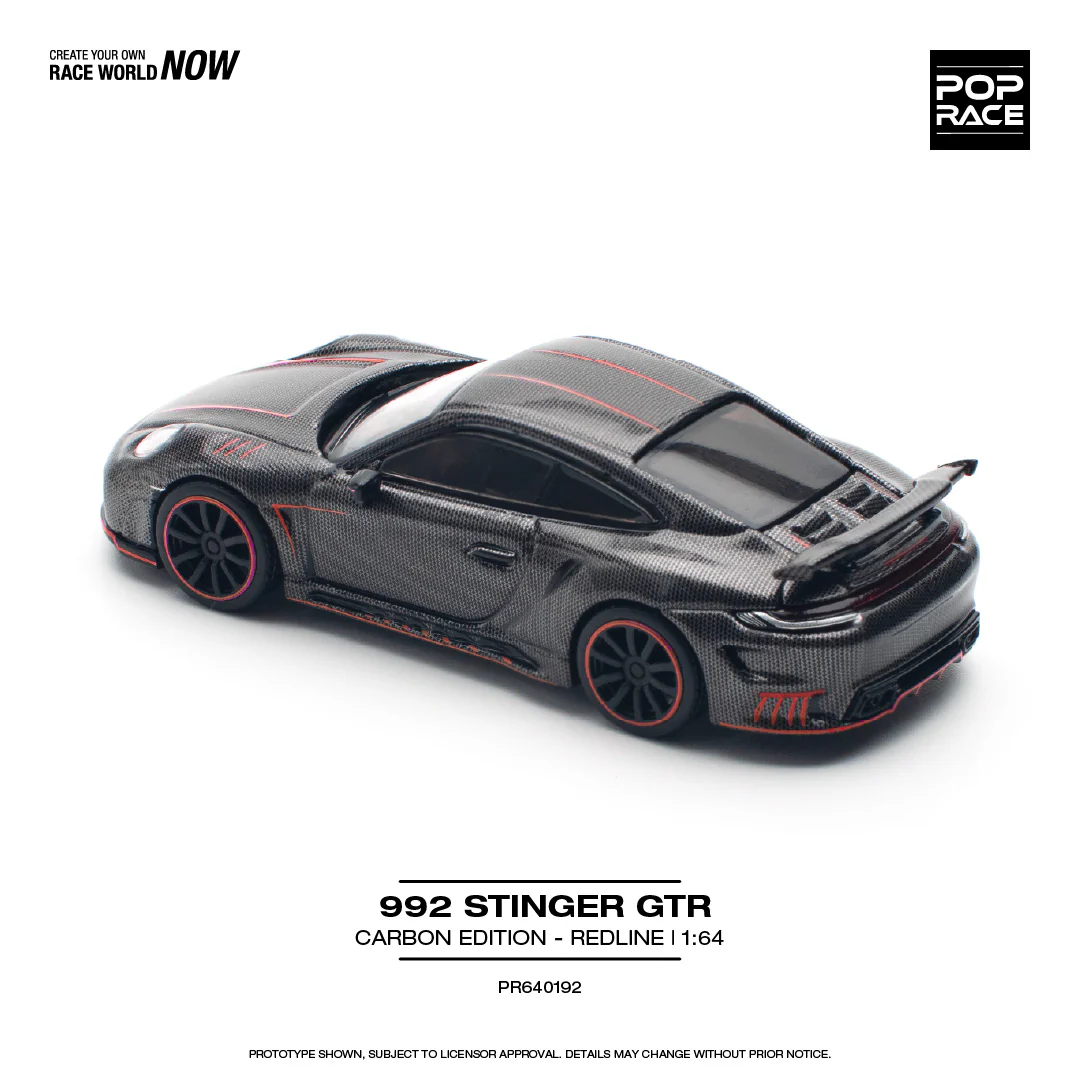 POPRACE 1/64 STINGER 992 CARBON EDITION (RED LINE) PR640192 - Image 2
