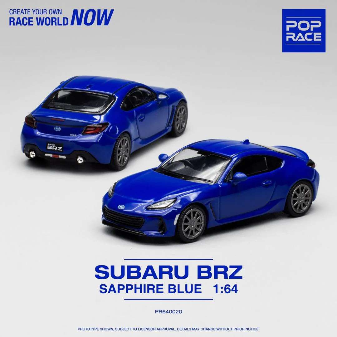 POPRACE 1/64 SUBARU BRZ SAPPHIRE BLUE PR640020