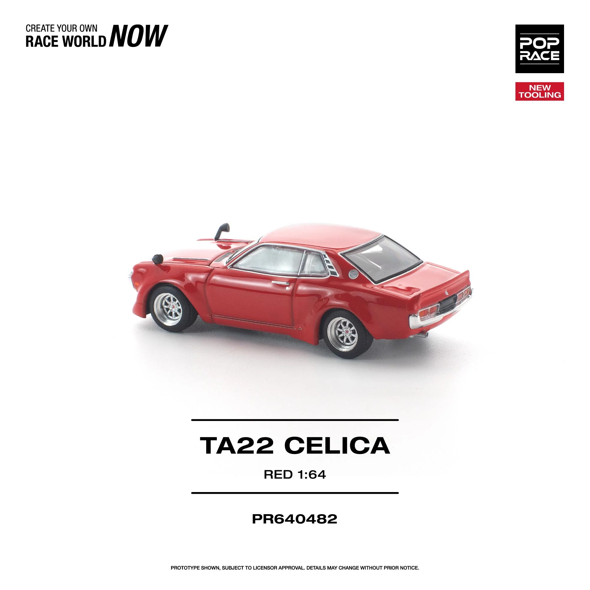 PREORDER POPRACE 1/64 TA22 Celica Red PR640482 (Approx. Release Date: Q3 2026 and subject to the manufacturer's final decision) - Image 4
