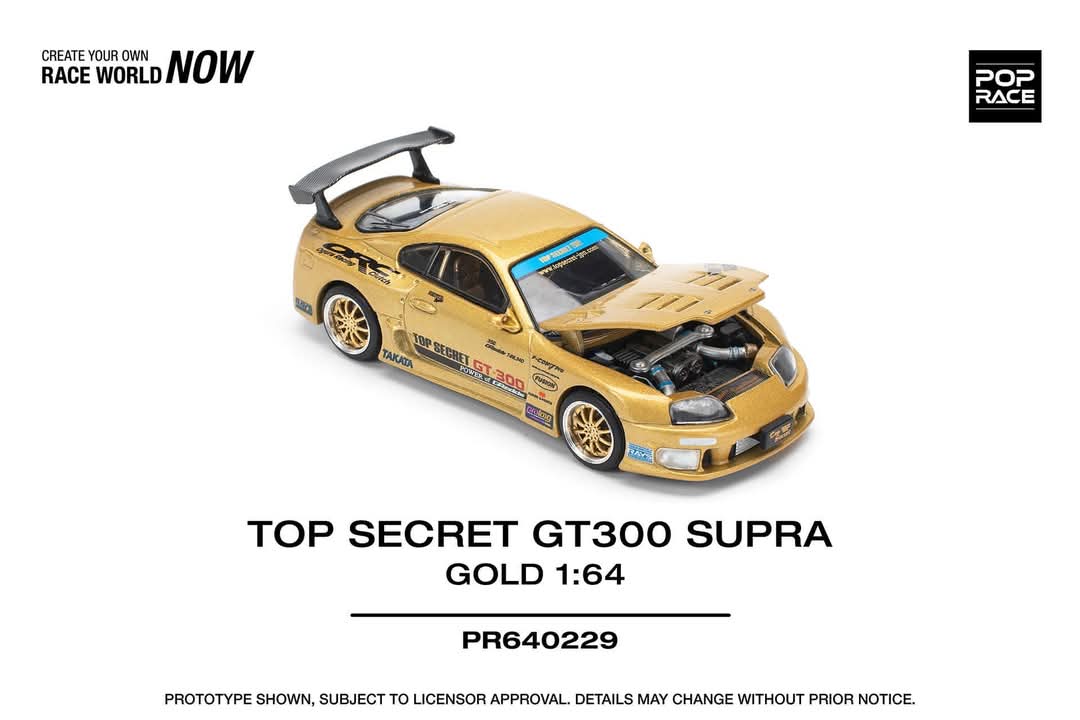POPRACE 1/64 TOP SECRET GT300 SUPRA - GOLD PR640229 - Image 2