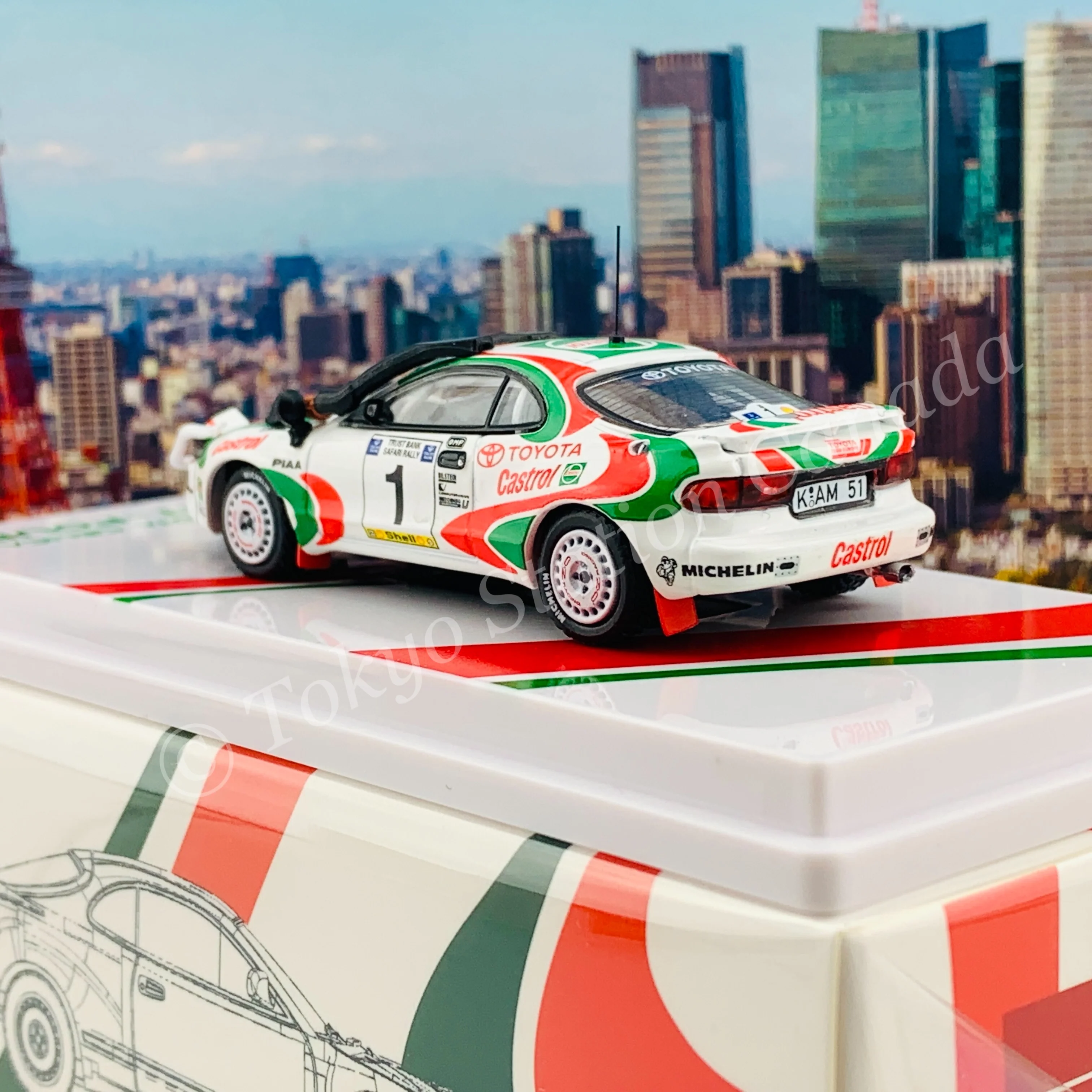 POPRACE 1/64 Toyota Celica GT-Four ST185 Safari Rally 1993 Winner #1 Juha Kankkunen/ Juha Piironen PR64-185-93WRC01 - Image 5