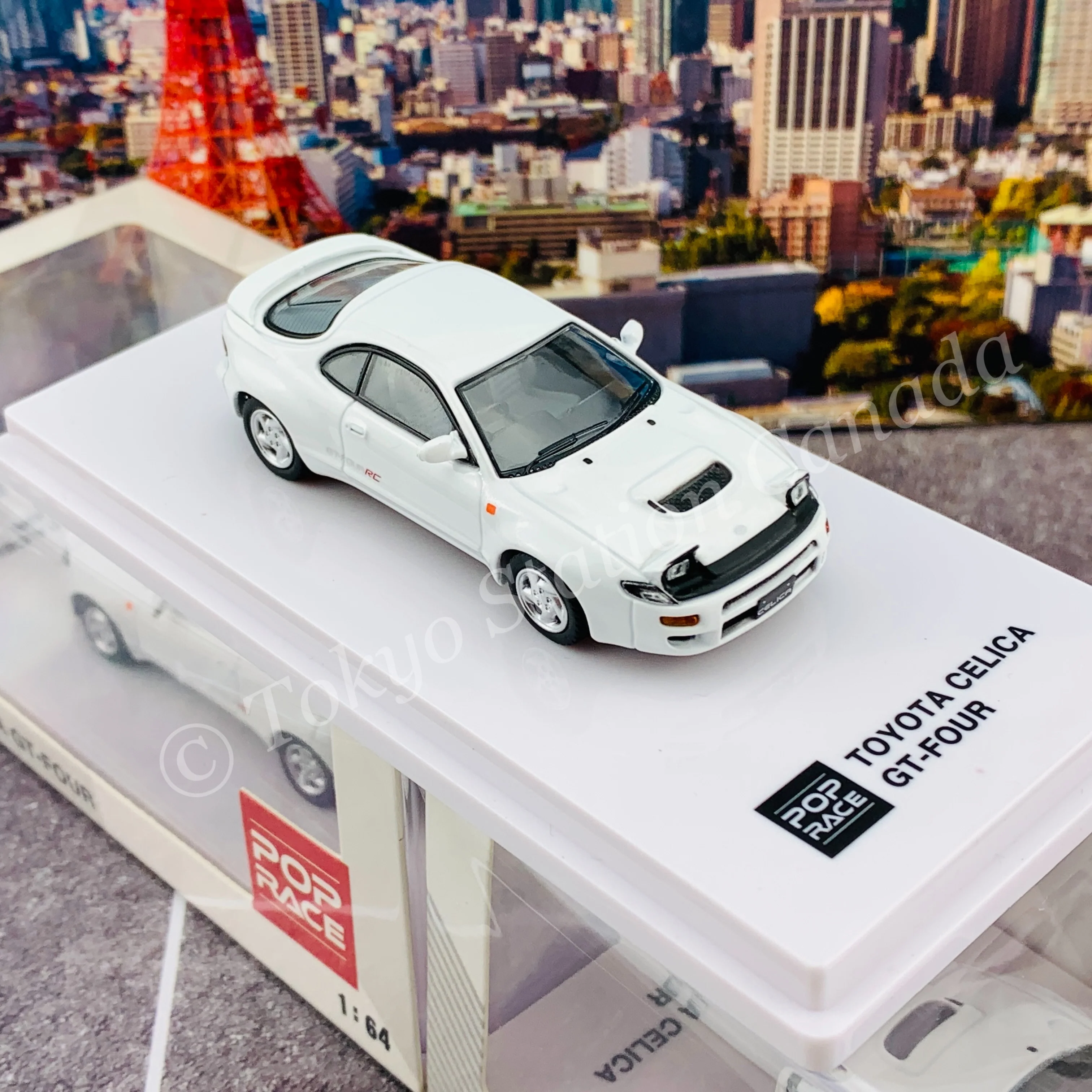POPRACE 1/64 Toyota Celica GT-Four ST185 Super White PR64-185-WH - Image 5