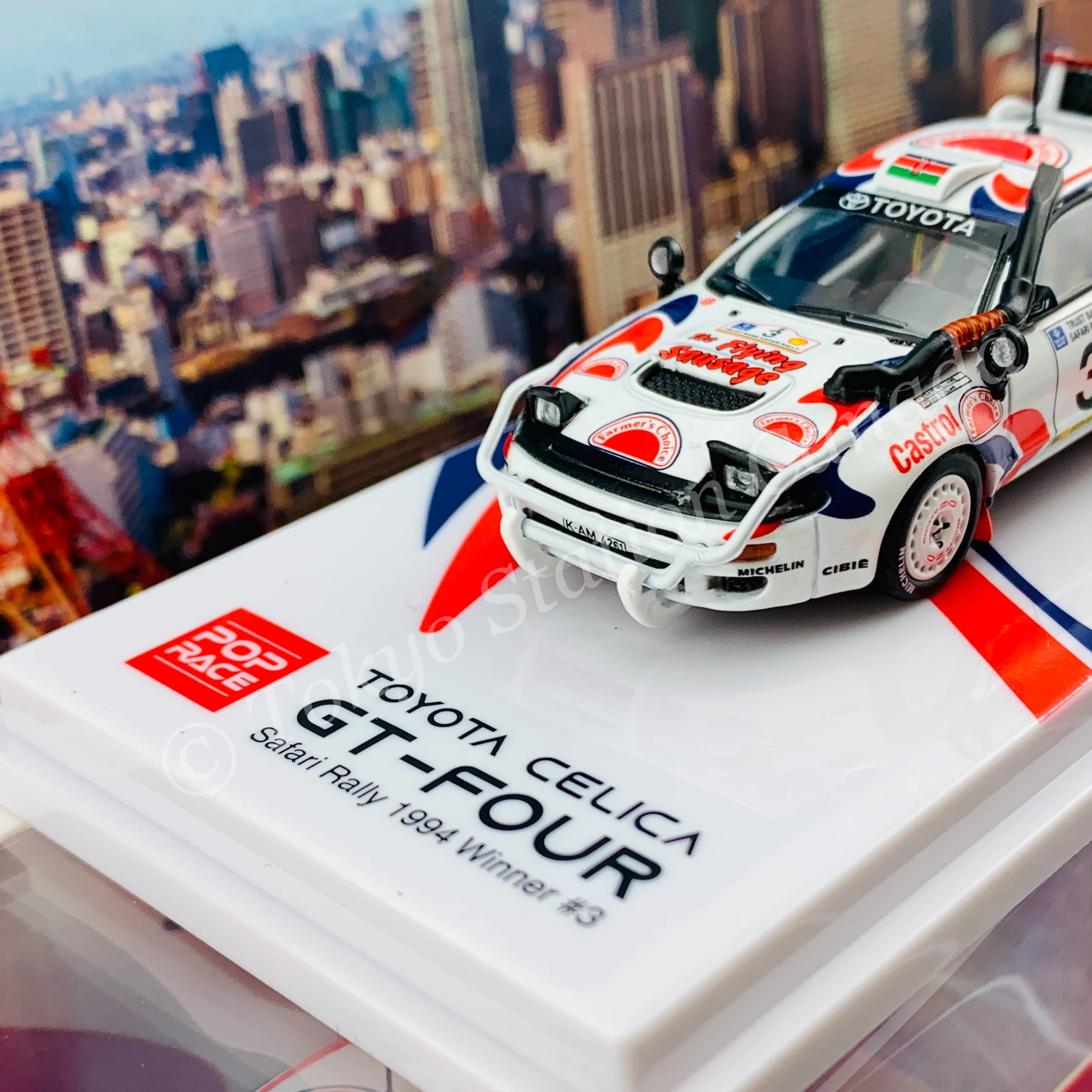 POPRACE 1/64 Toyota Celica GT-Four ST185 Safari Rally 1994 Winner #3 Ian Duncan/ David Williamson PR64-185-94WRC03 - Image 2