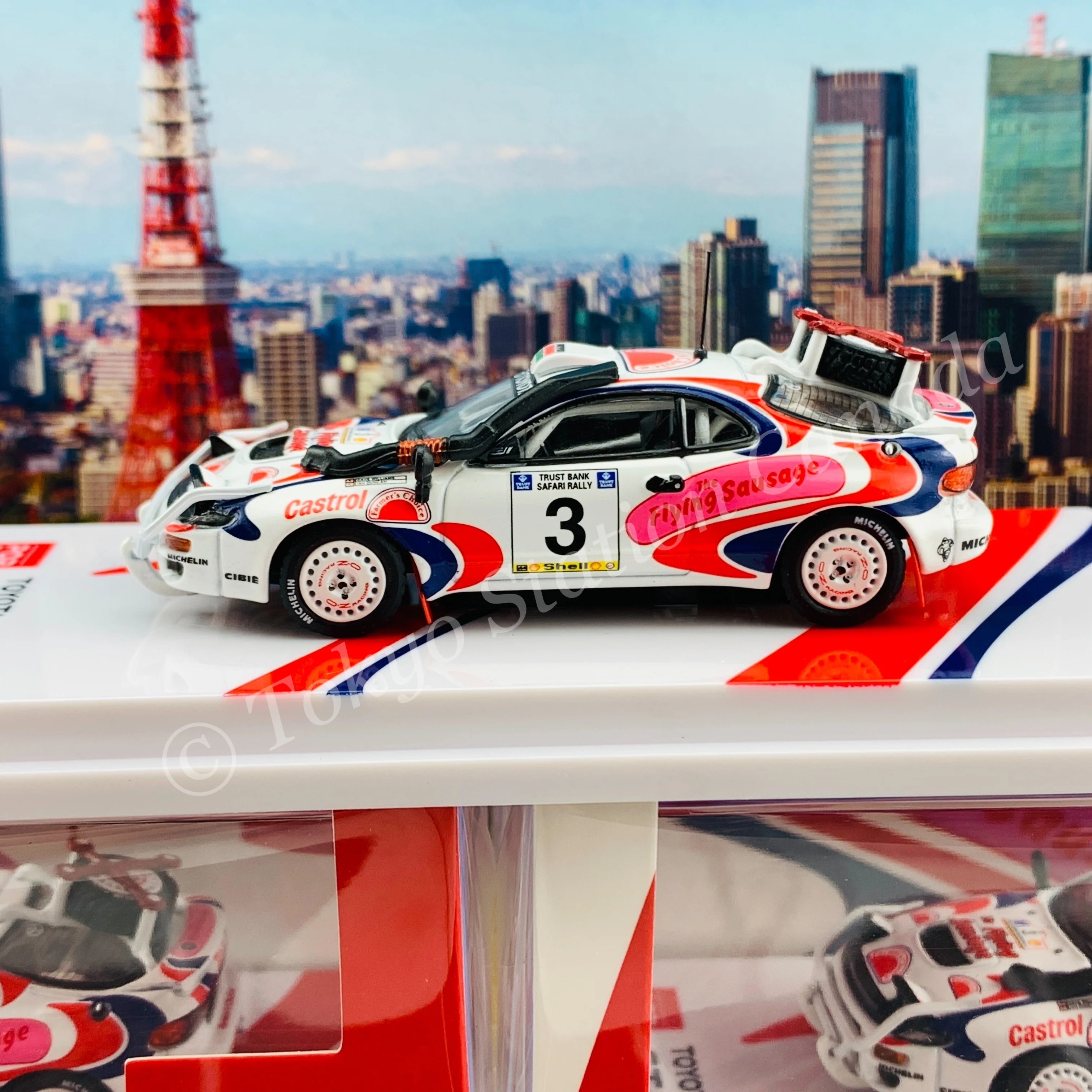 POPRACE 1/64 Toyota Celica GT-Four ST185 Safari Rally 1994 Winner #3 Ian Duncan/ David Williamson PR64-185-94WRC03 - Image 3