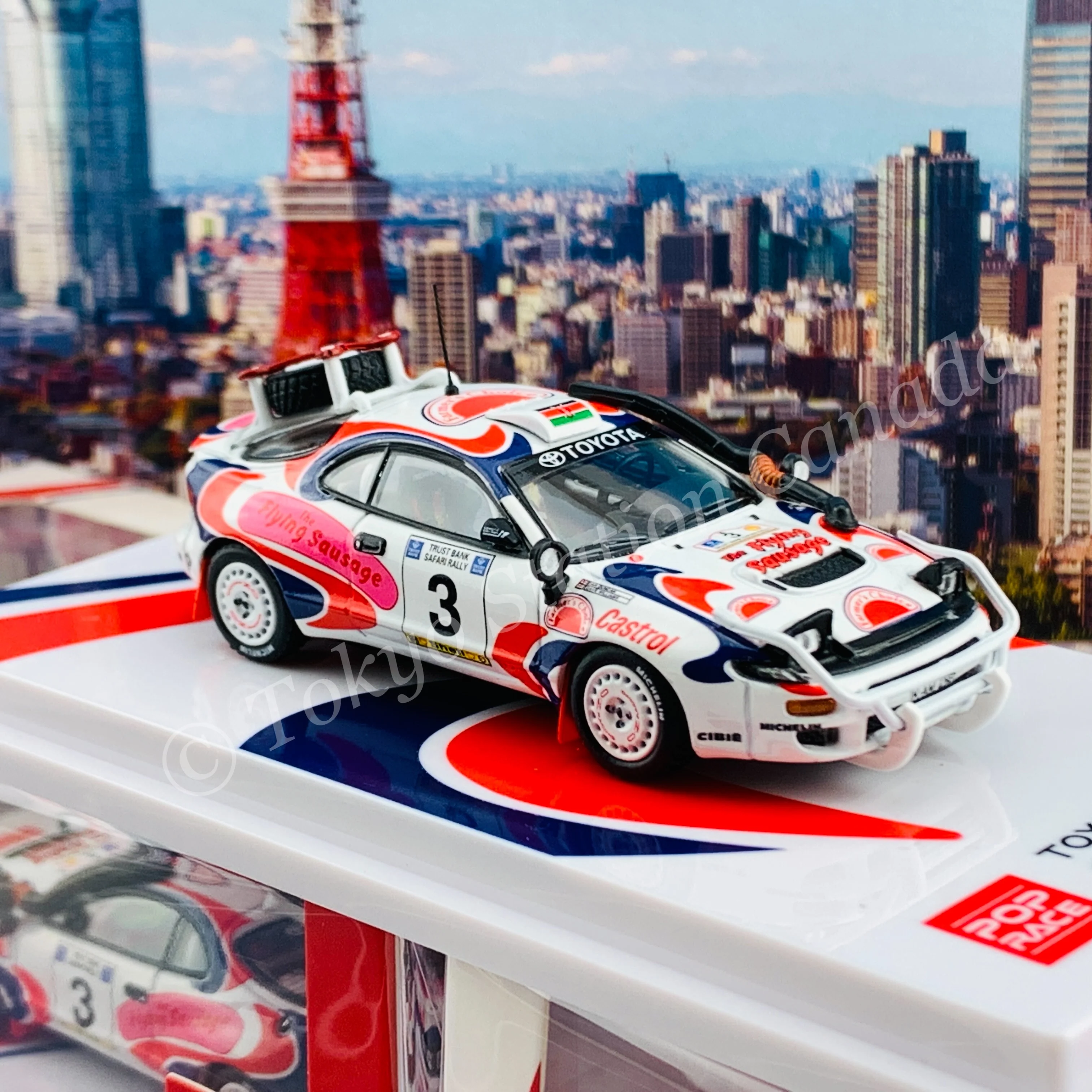 POPRACE 1/64 Toyota Celica GT-Four ST185 Safari Rally 1994 Winner #3 Ian Duncan/ David Williamson PR64-185-94WRC03 - Image 6