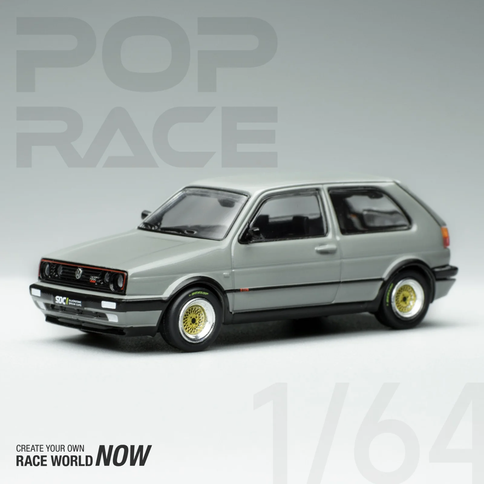 POPRACE 1/64 Volkswagen Golf GTI MK2 Grey PR64-GFM2-GRY - Image 5