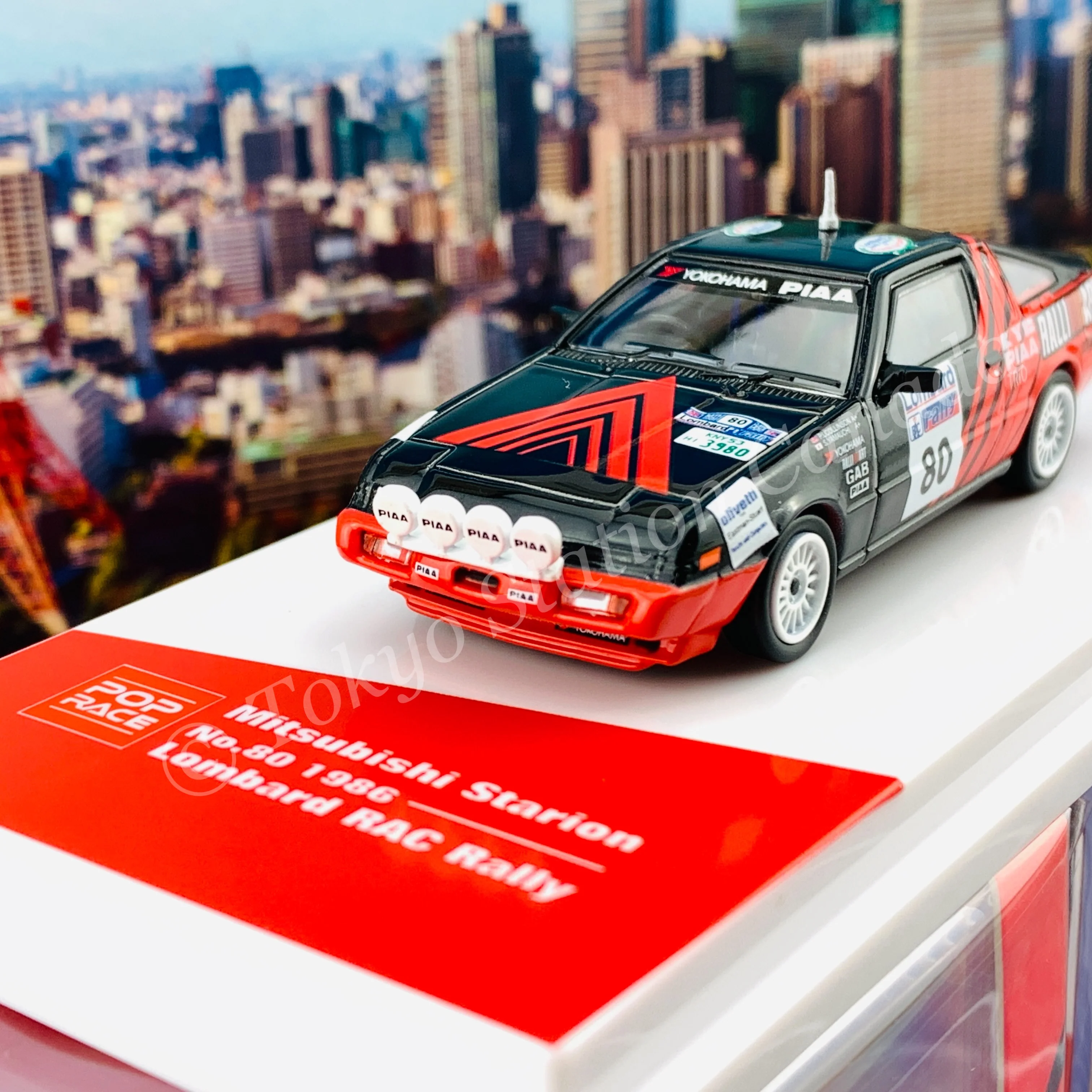 POPRACE 1/64 Mitsubishi Starion 1986 Lombard RAC Rally #80 P. Collinson/ S. Yamachi PR64-STAR-86LOM80 - Image 2