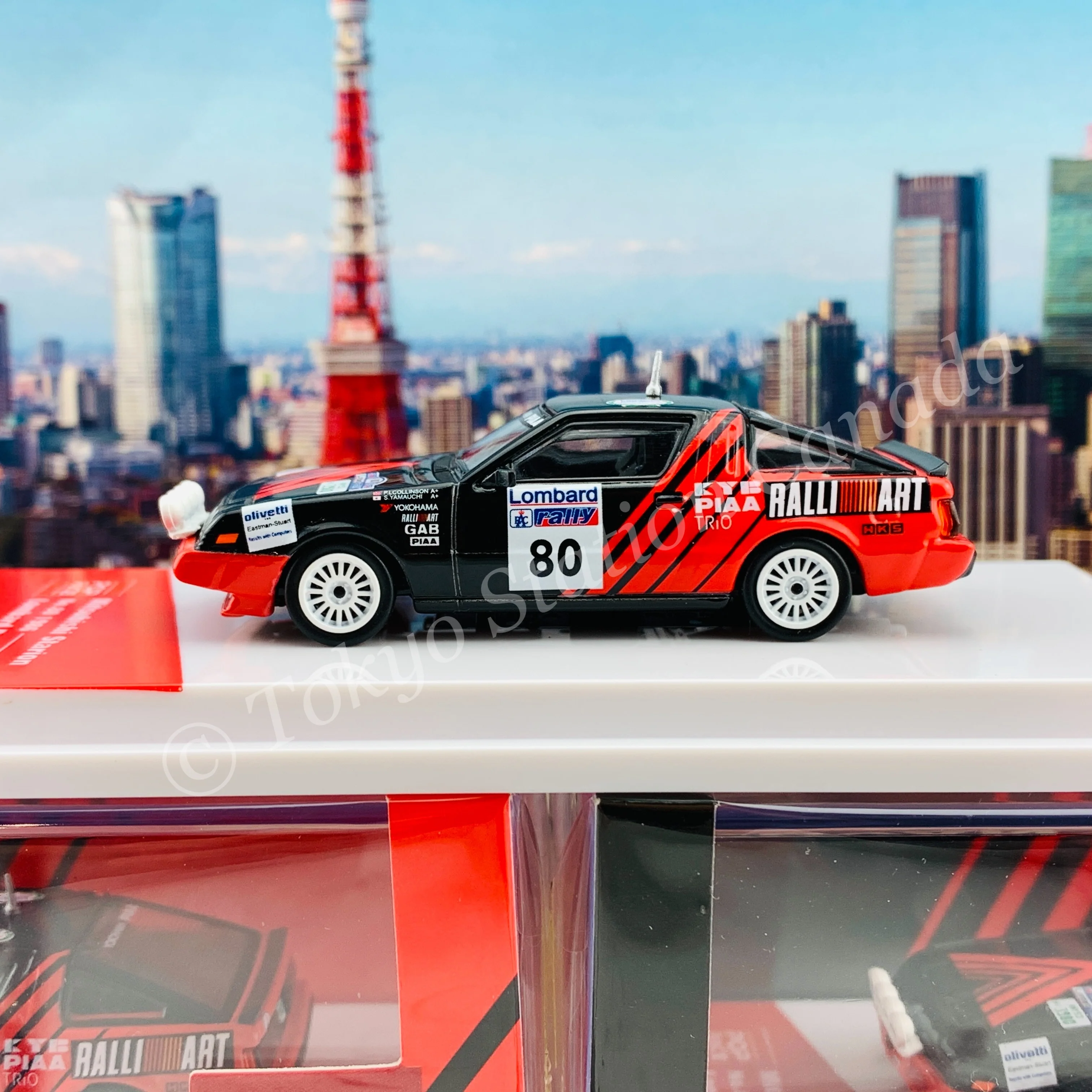 POPRACE 1/64 Mitsubishi Starion 1986 Lombard RAC Rally #80 P. Collinson/ S. Yamachi PR64-STAR-86LOM80 - Image 3