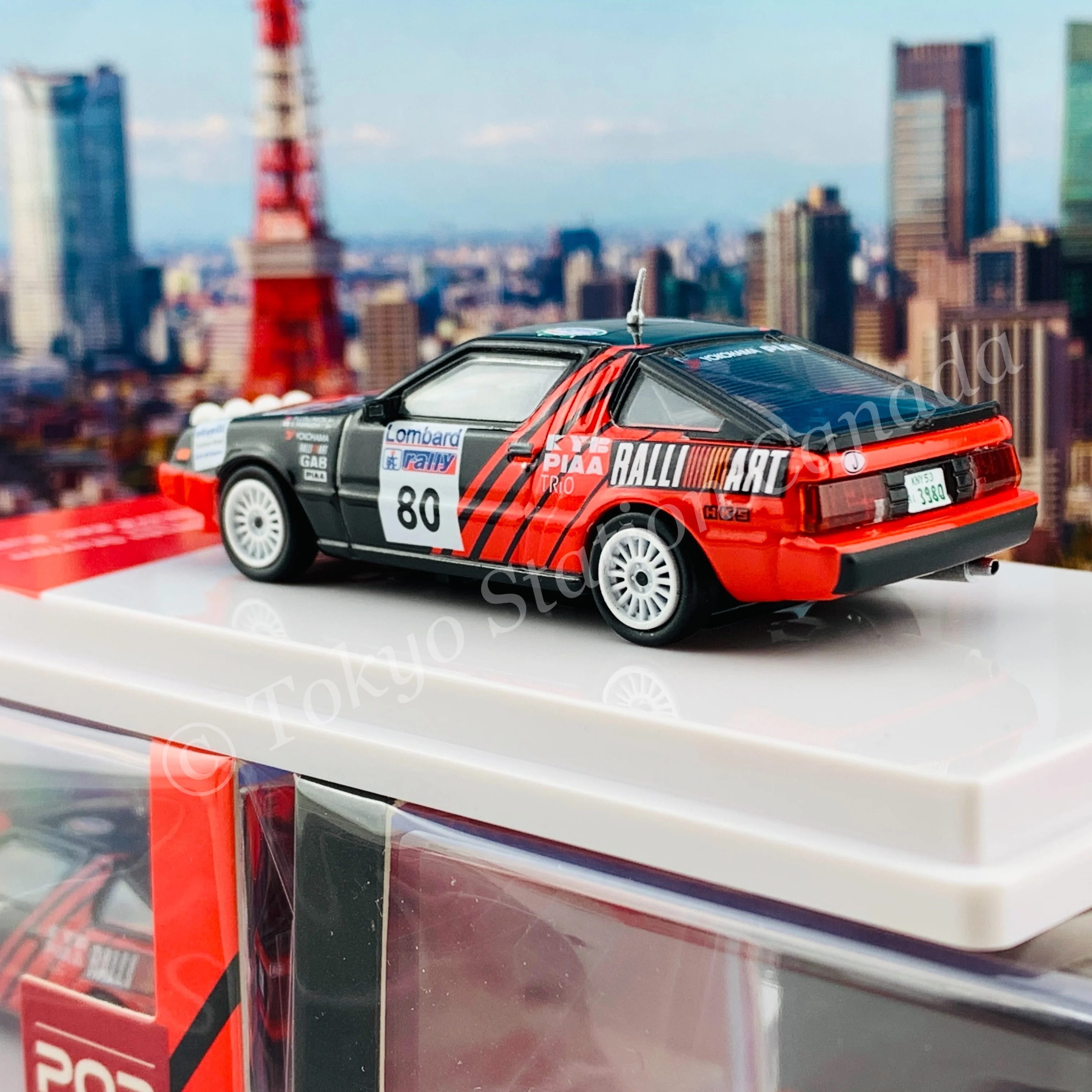 POPRACE 1/64 Mitsubishi Starion 1986 Lombard RAC Rally #80 P. Collinson/ S. Yamachi PR64-STAR-86LOM80 - Image 4