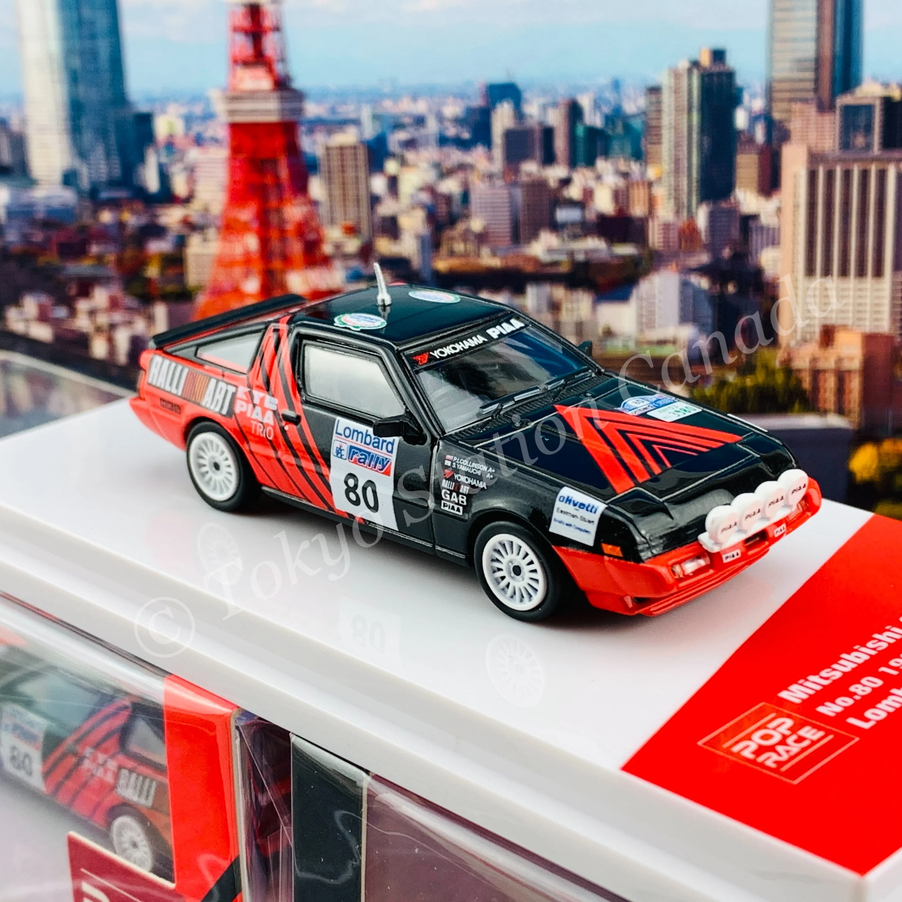 POPRACE 1/64 Mitsubishi Starion 1986 Lombard RAC Rally #80 P. Collinson/ S. Yamachi PR64-STAR-86LOM80 - Image 5